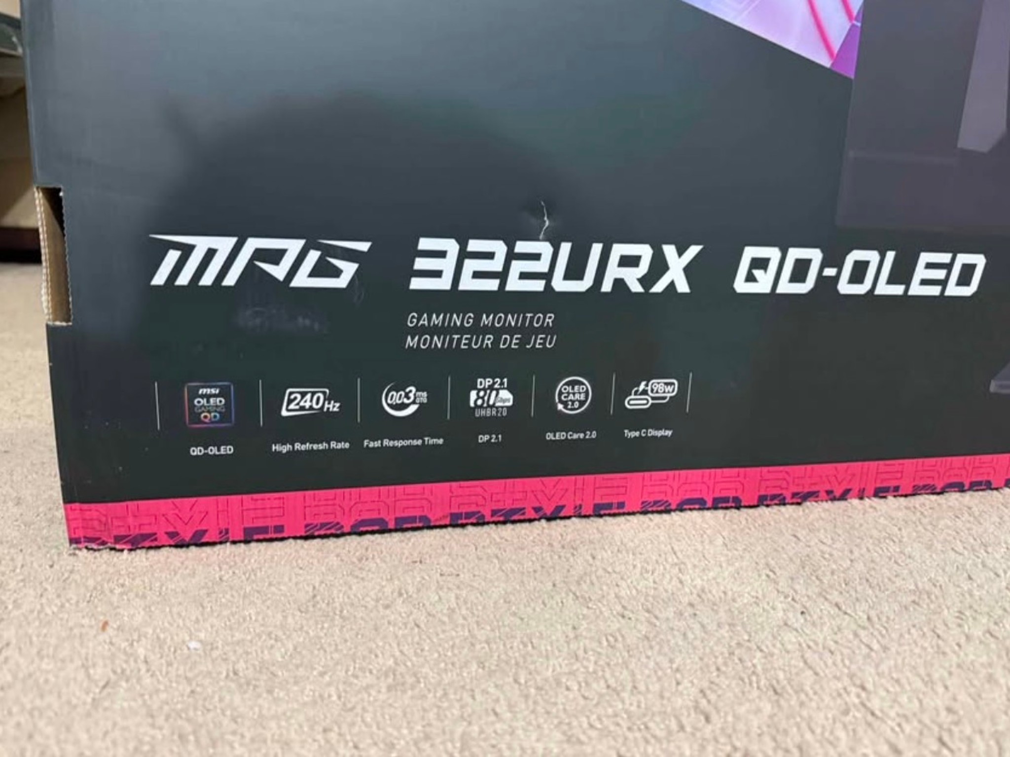 MSI MPG 322URX QD-OLED Gaming Monitor