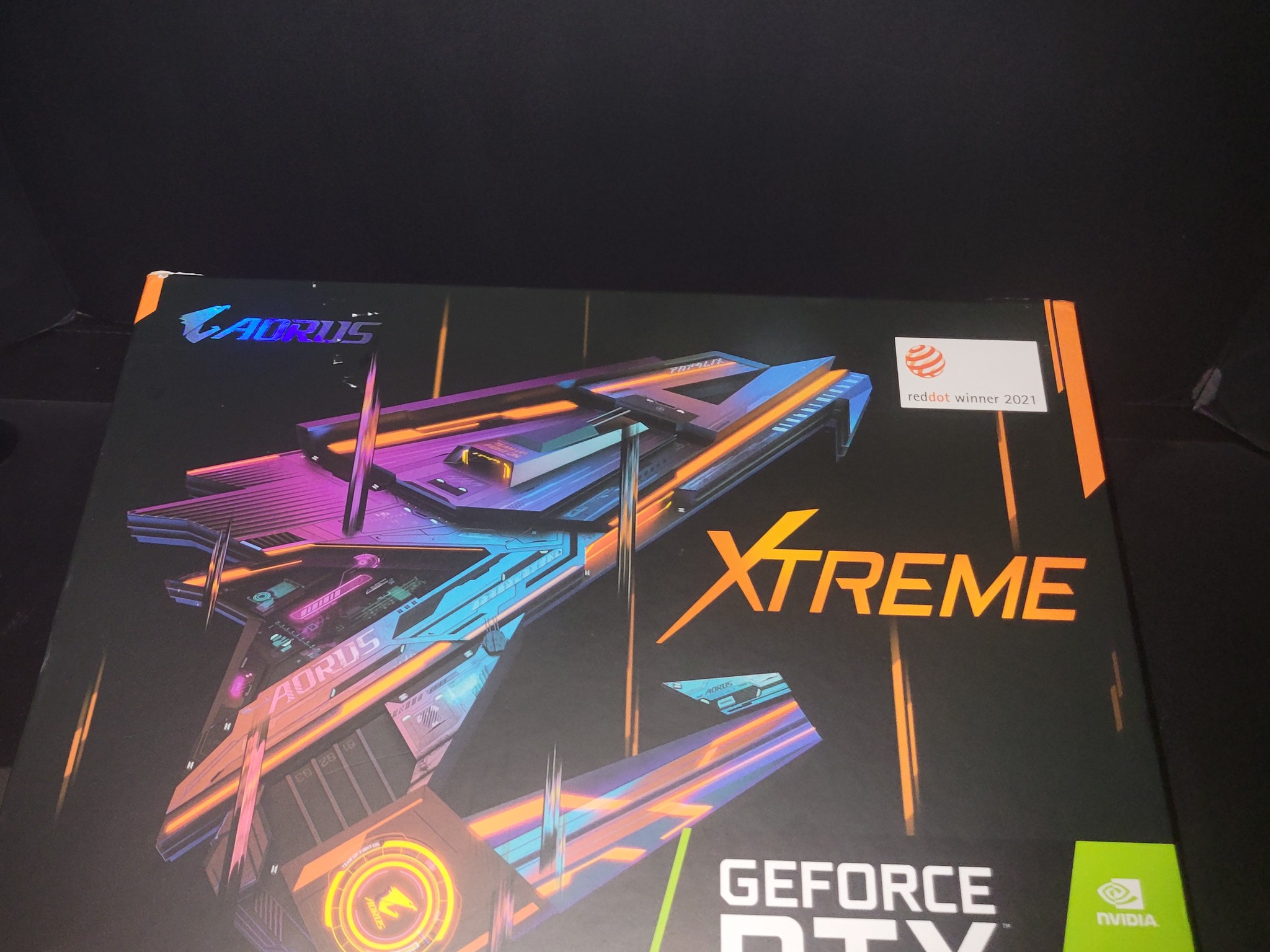⚡ Rare AORUS Black & Gold Chibi Figurine + RTX 3080 Xtreme Box (96% Near‑Mint) 🏆✨