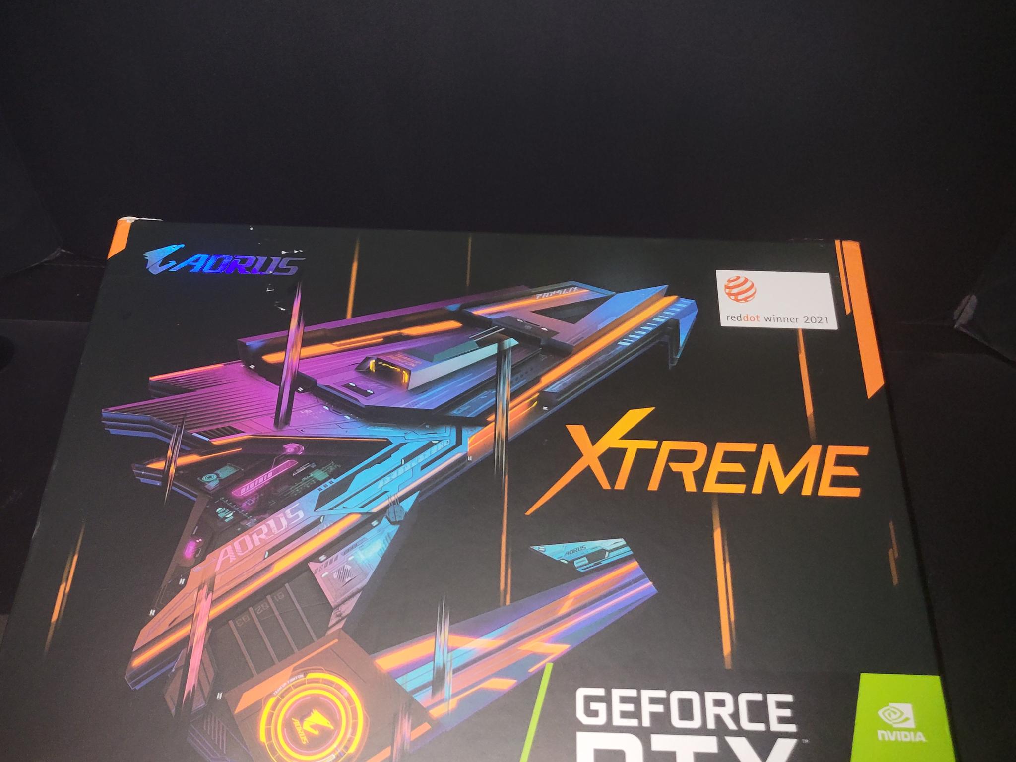 ⚡ Rare AORUS Black & Gold Chibi Figurine + RTX 3080 Xtreme Box (96% Near‑Mint) 🏆✨