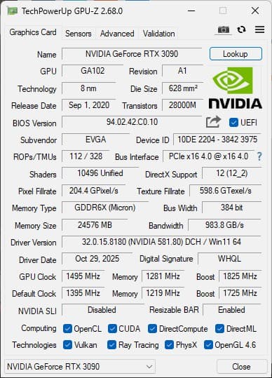 EVGA GeForce RTX 3090 XC3 ULTRA GAMING