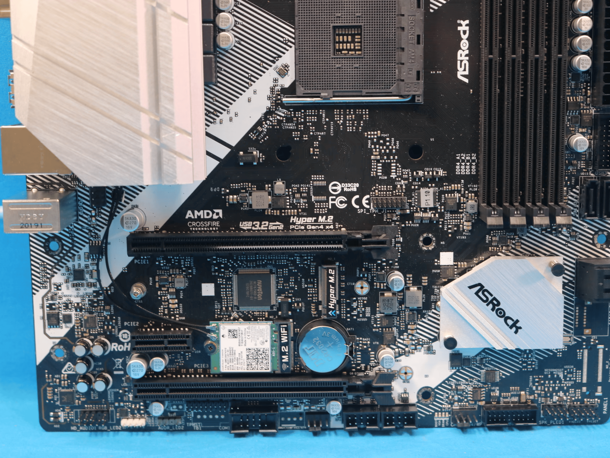 *No I/O Shield* ASRock B550M/ac AMD Socket AM4 DDR4 MicroATX Desktop Motherboard