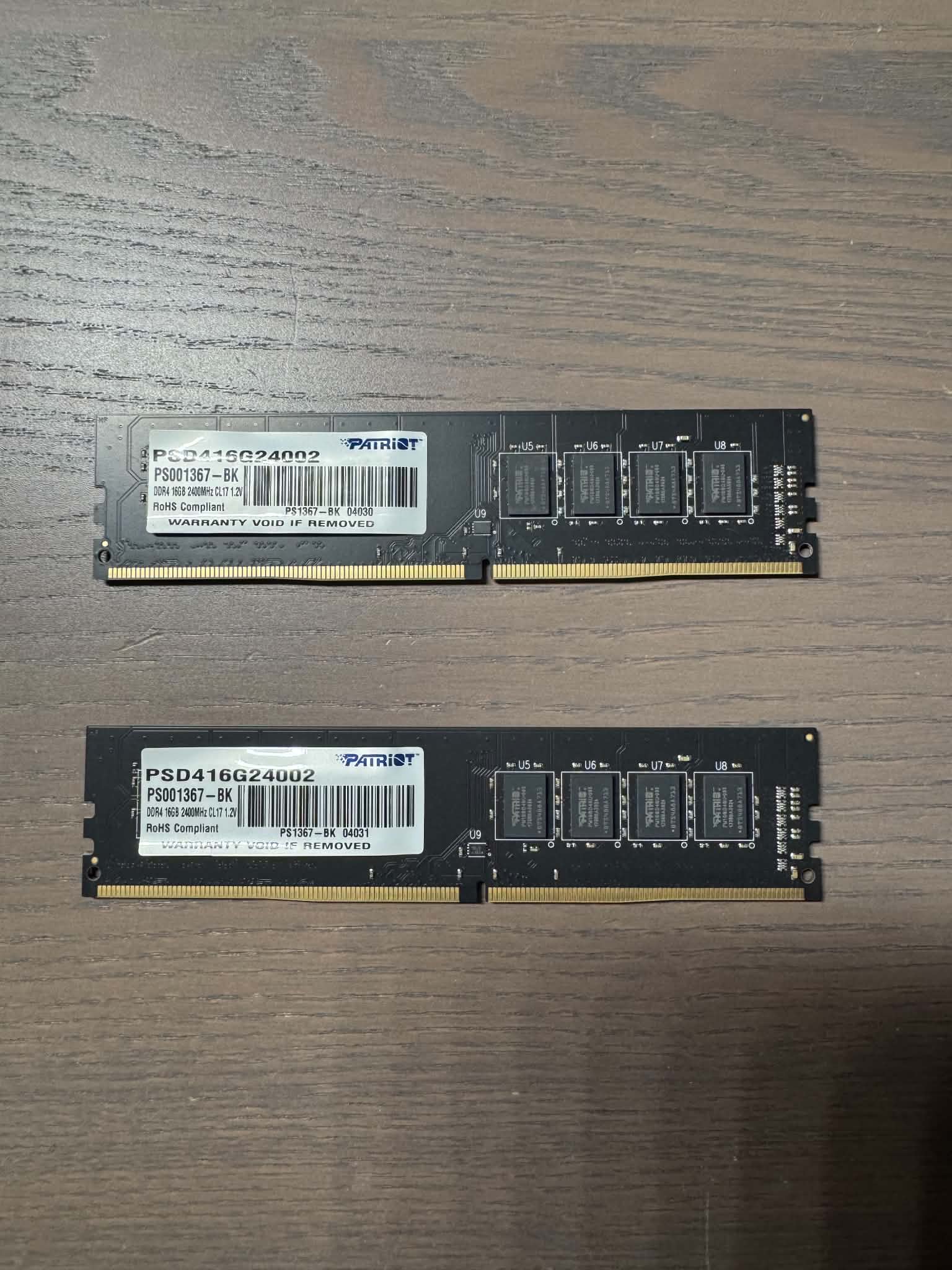 Patriot Memory 32GB (2x16GB) DDR4 2400MHz UDIMM Memory Module PSD416G24002