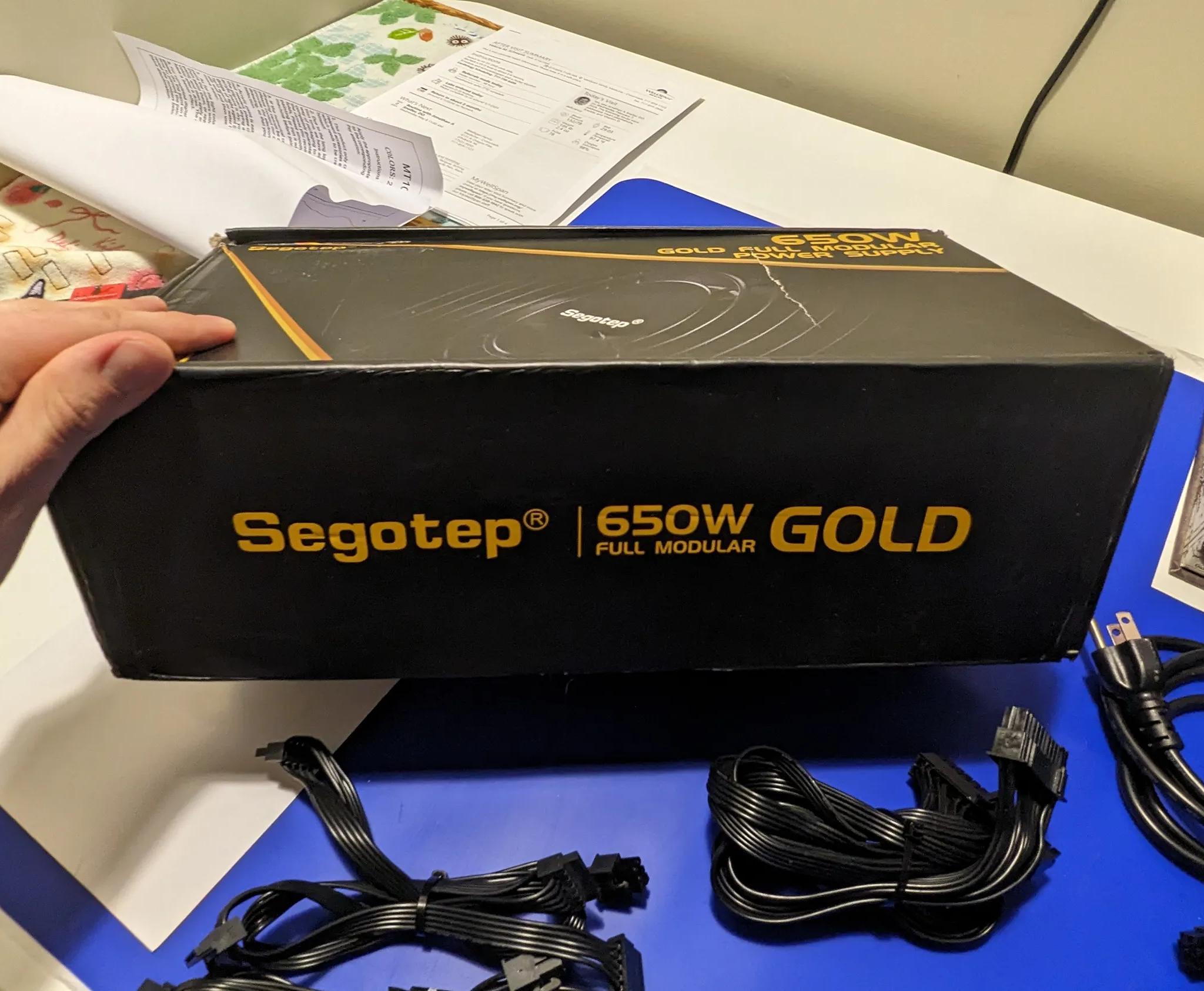 Segotep 650w 80Plus Gold Fully Modular PSU.