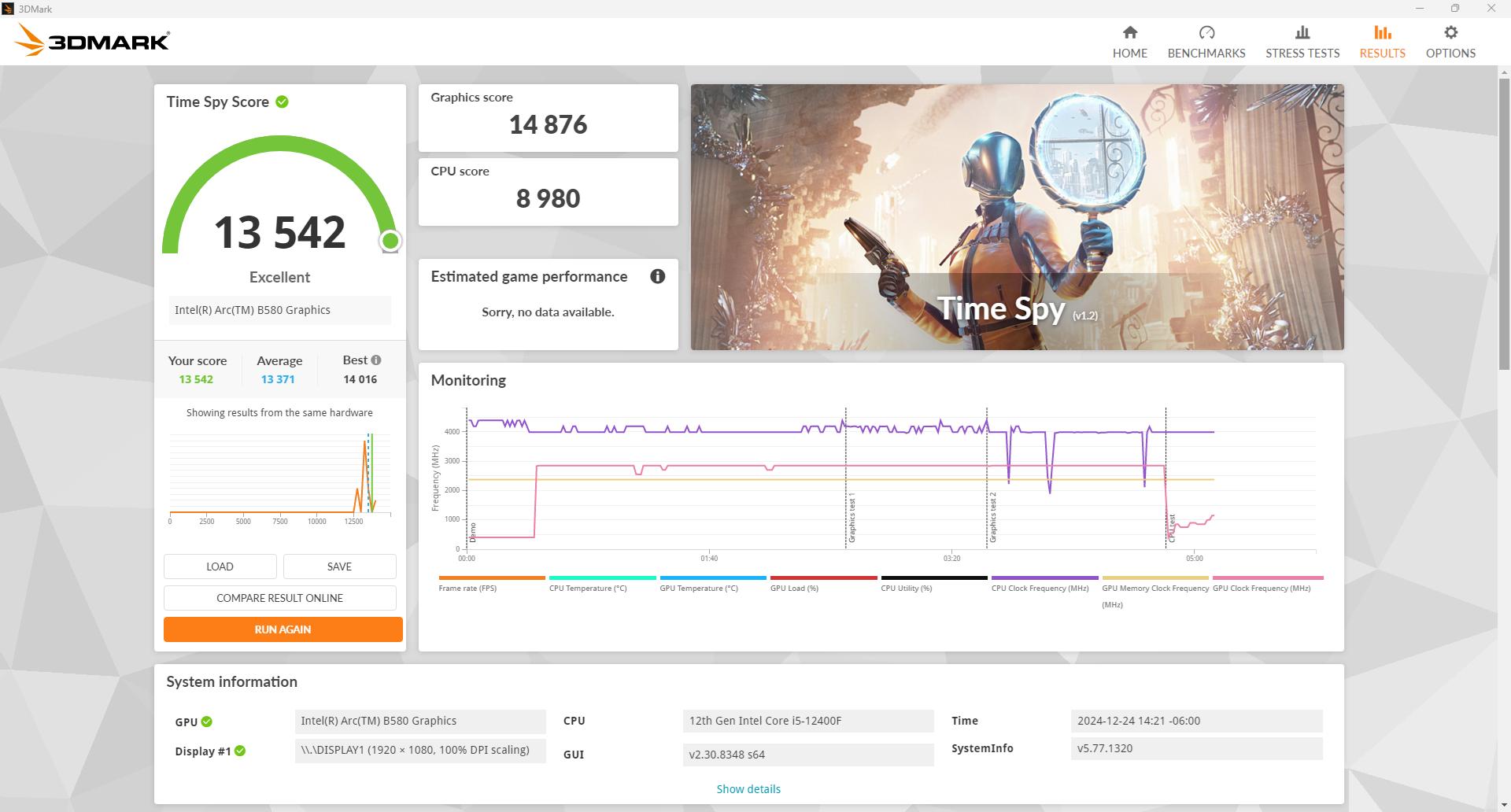 🔵True Blue Intel GPU 1440p!🔵 Sparkle Arc B580 12GB | Core i5-12400F 6C/12T | 1TB Gen4 SSD