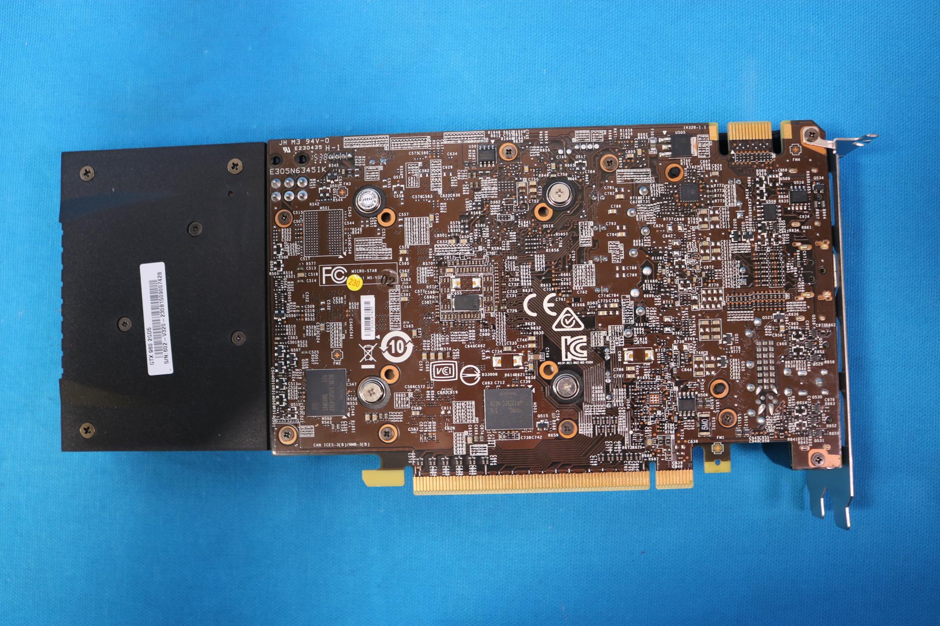 MSI GeForce GTX 960 2GB GDDR5 Blower Style PCIe 3.0 x16 Desktop GPU MS-V320 VER: 1.1