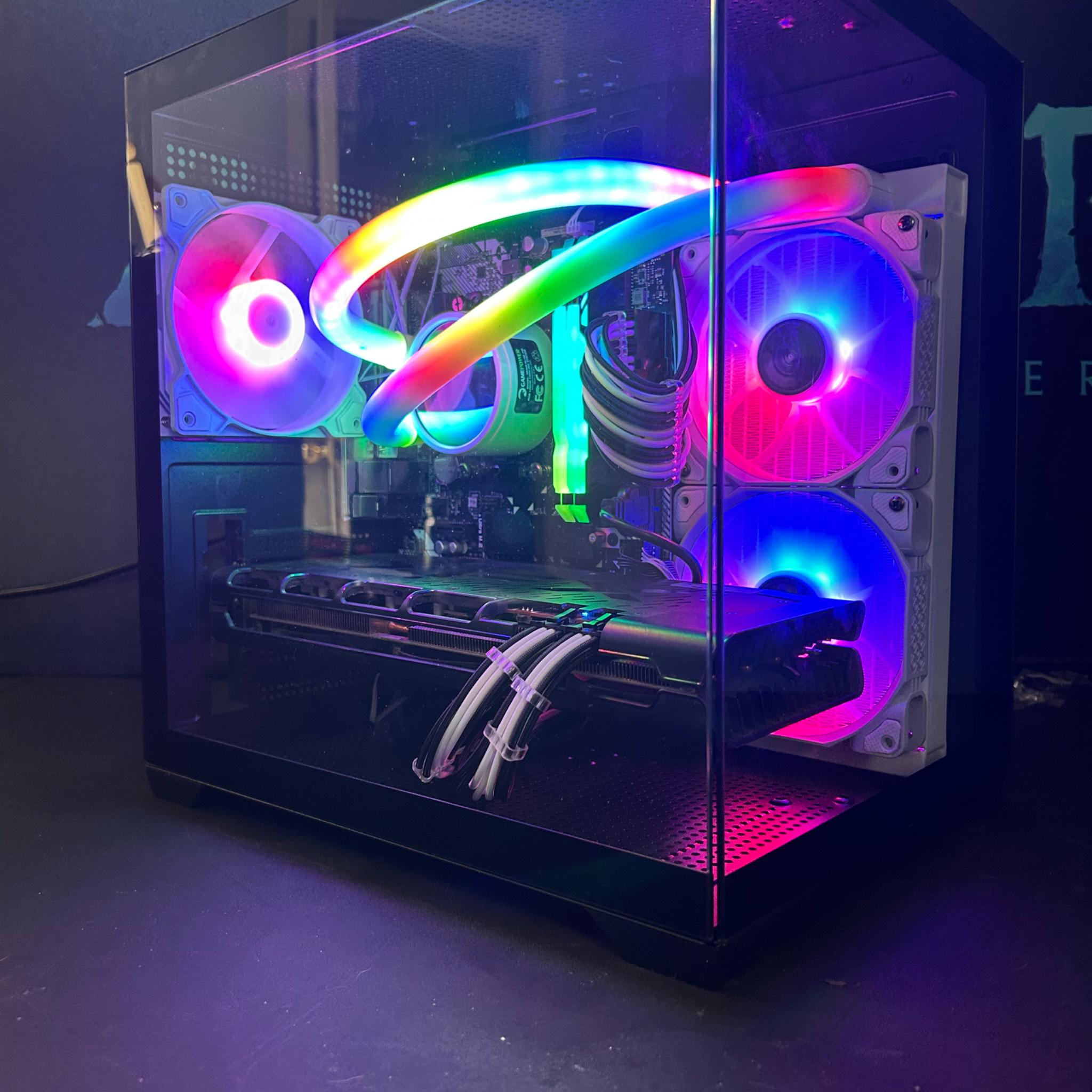 🌈 WiFi Rainbow Cube #2 🎲 RX 5700XT|Ryzen 5 5500|32GB RAM|1TB M.2 SSD|Windows 11 Pro✅