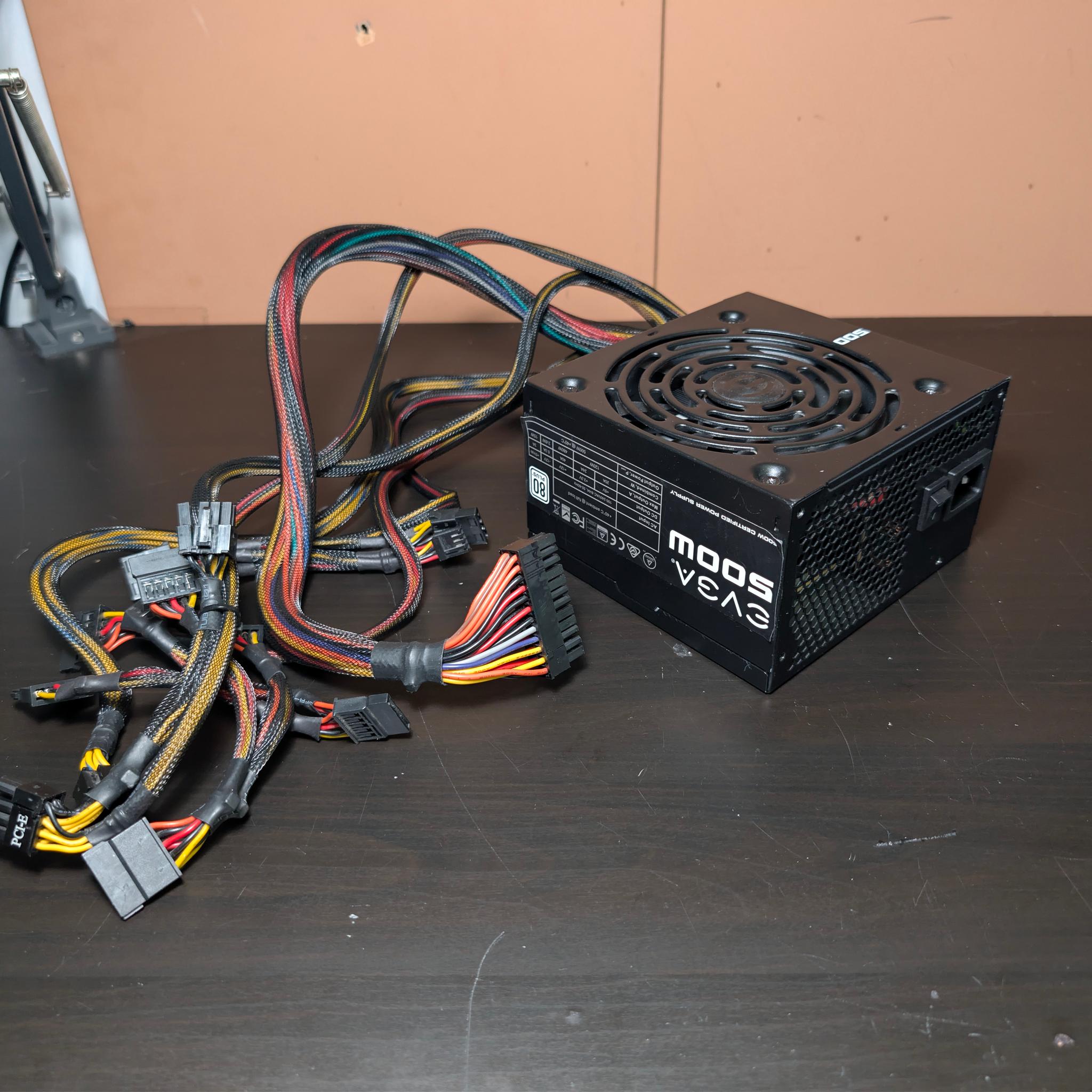 EVGA N1 500W Power Supply PSU 80+ White | Free Ship | As-is