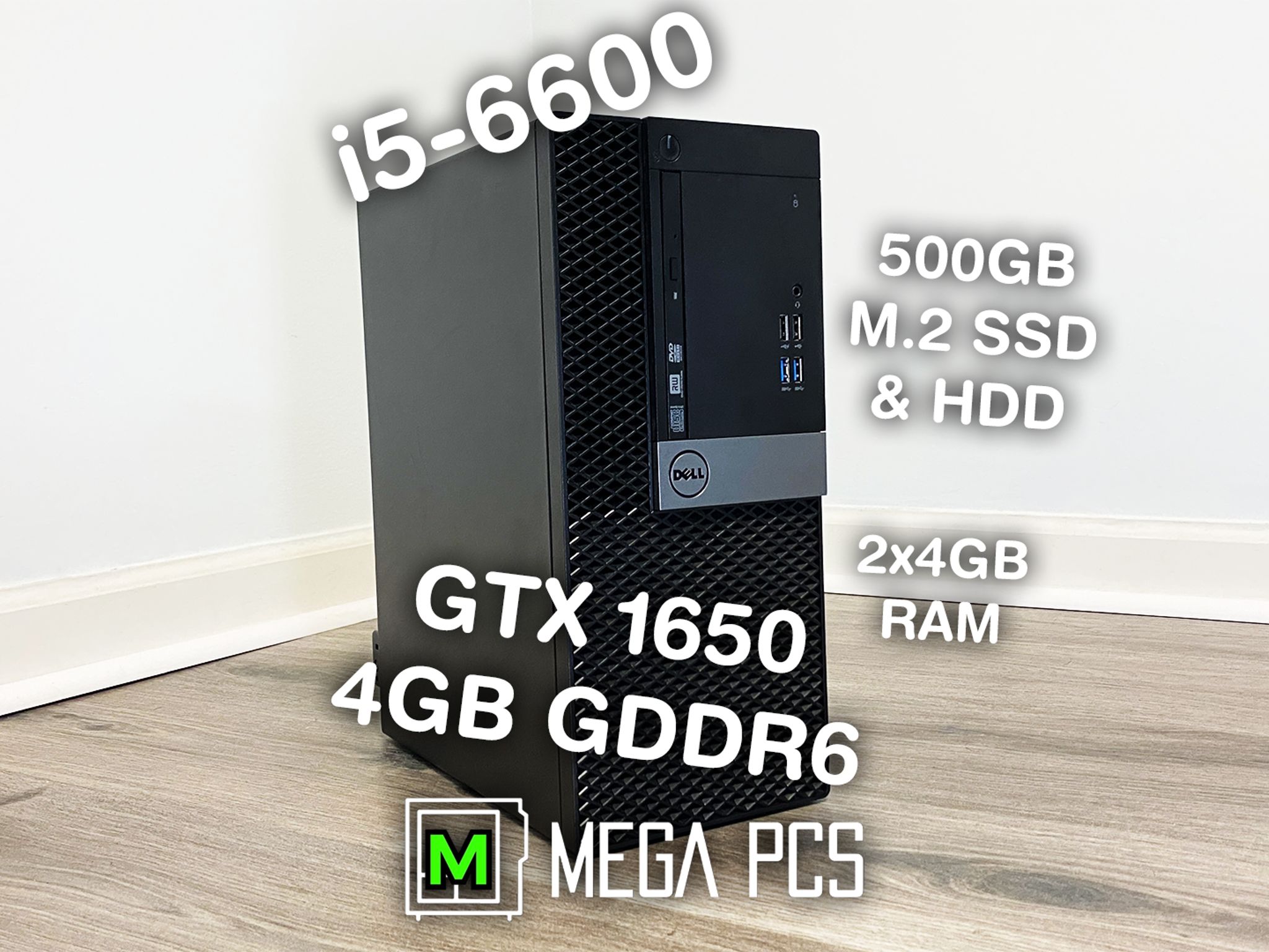 Budget Gaming PC GTX1650+i5-6600 | 1TB Storage | 8GB RAM | Activated Win10 Pro