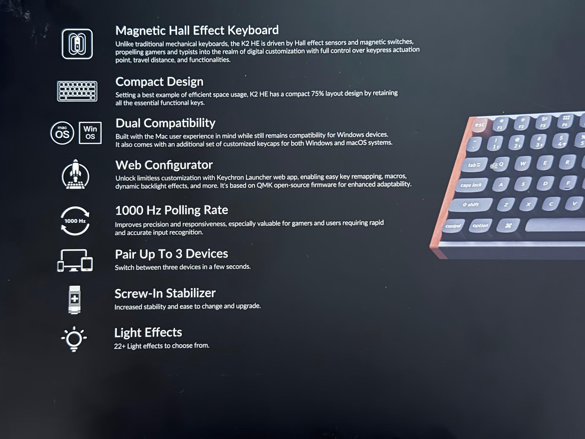 Keychron K2 H2 Wireless Mechanical Keyboard RGB Backlight Bluetooth