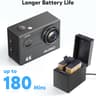 AKASO EK7000 4K Action Camera-131ft Waterproof Camera 4X, Remote Control UHD 20MP w/ Accessories Kit