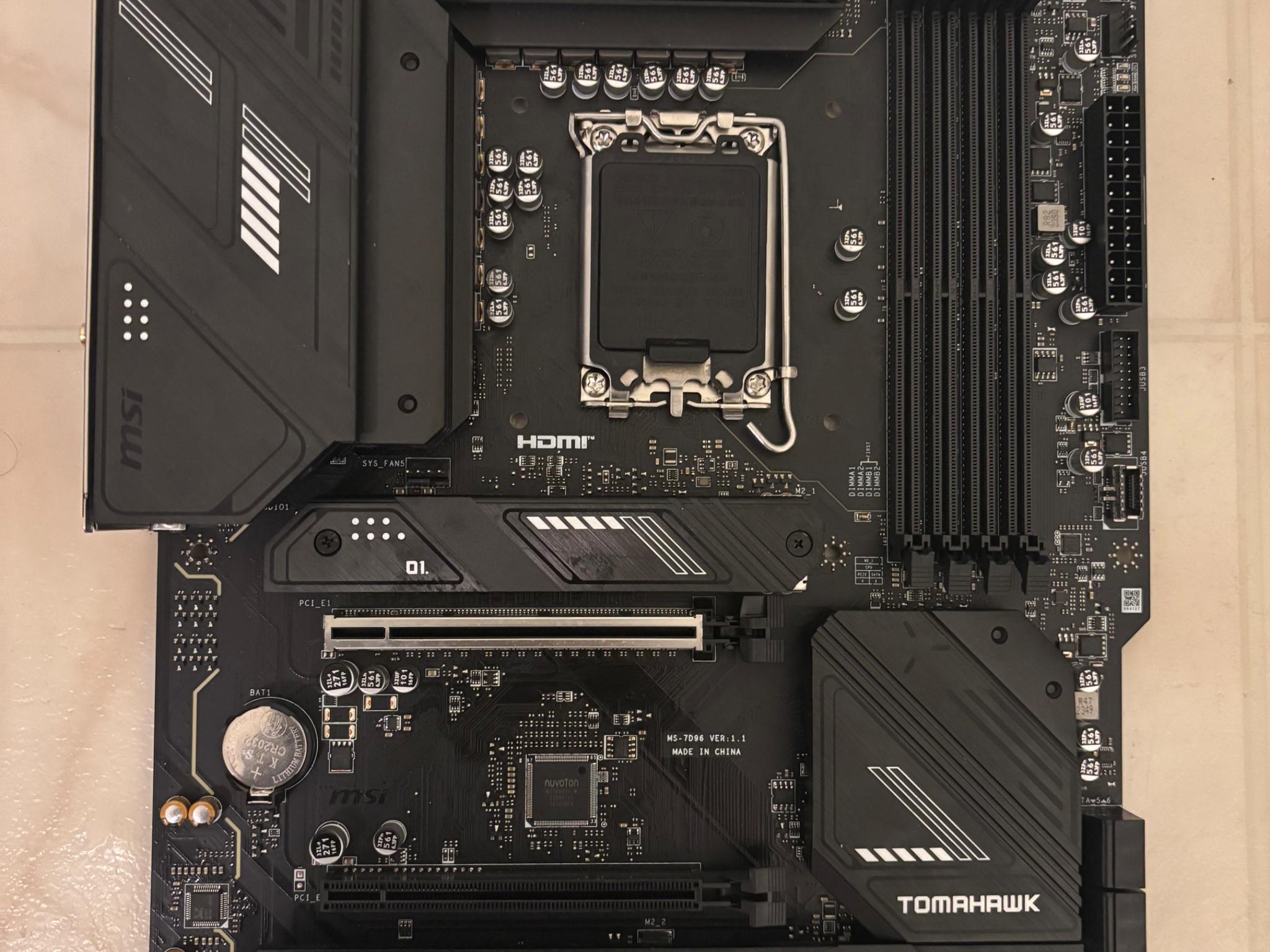 MSI MAG B760 Tomahawk WiFi Gaming Motherboard DDR4 (LGA 1700, DDR4, PCIe 5.0, Wi-Fi 6E, ATX)