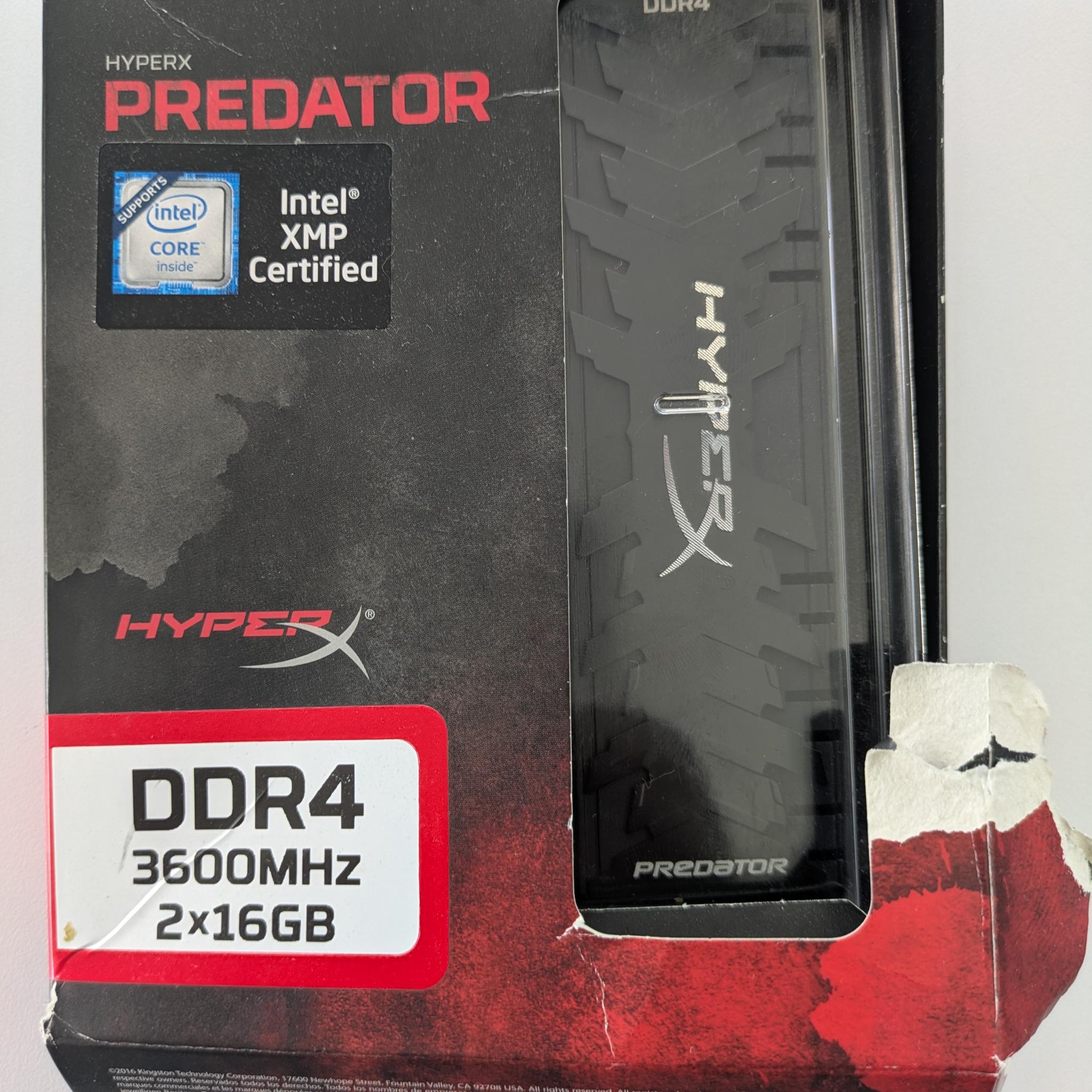 Kingston HyperX Predator 32GB DDR4-3600MHz CL17 288-pin UDIMM (2x16GB)