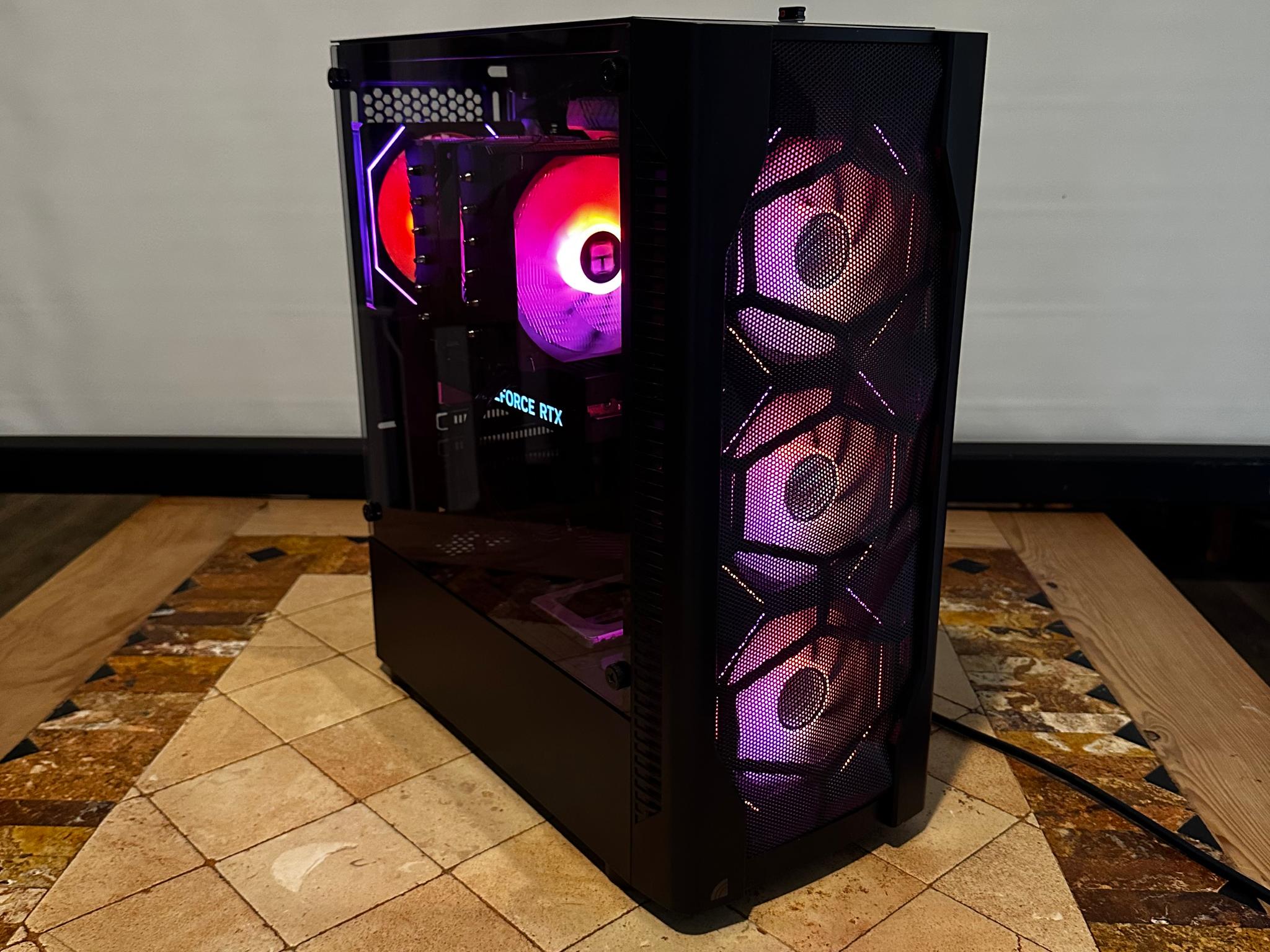 Intel Core I5-10500 / RTX 4060 Ti 8GB - 512GB M.2 & 512GB SSD - Mid Tower Gaming PC - Black