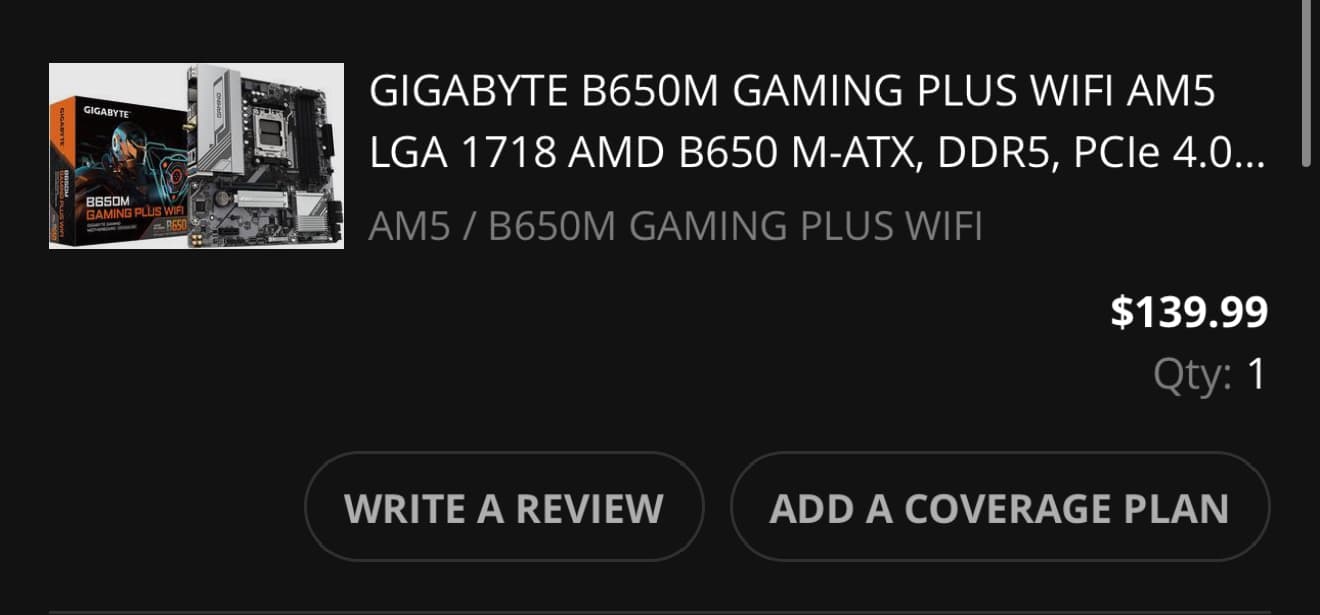 NEW! GIGABYTE B650M GAMING PLUS WIFI AM5 LGA