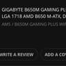 NEW! GIGABYTE B650M GAMING PLUS WIFI AM5 LGA