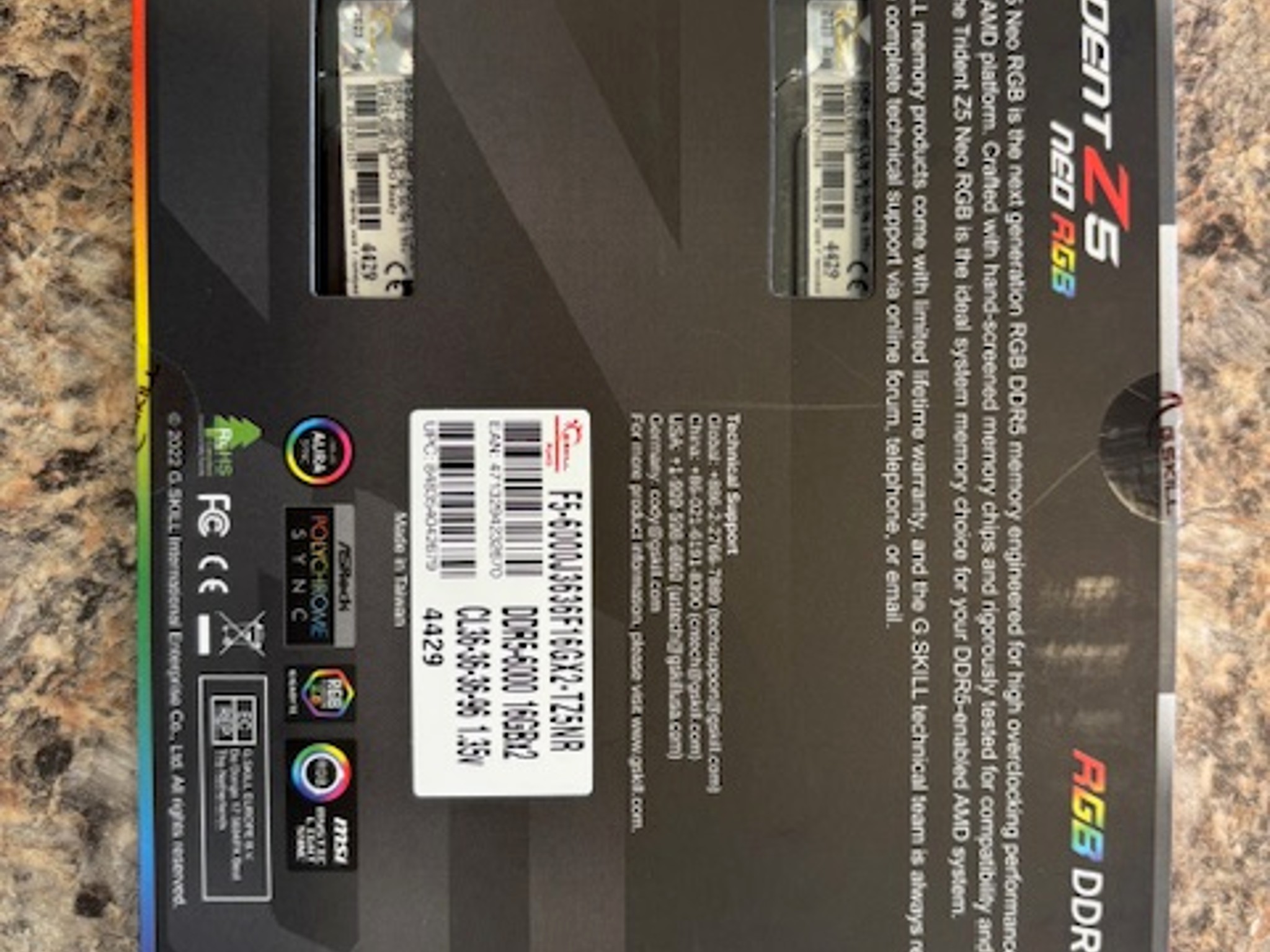 G.skill Trident Z5 neo RGB DDR5 2x16GB