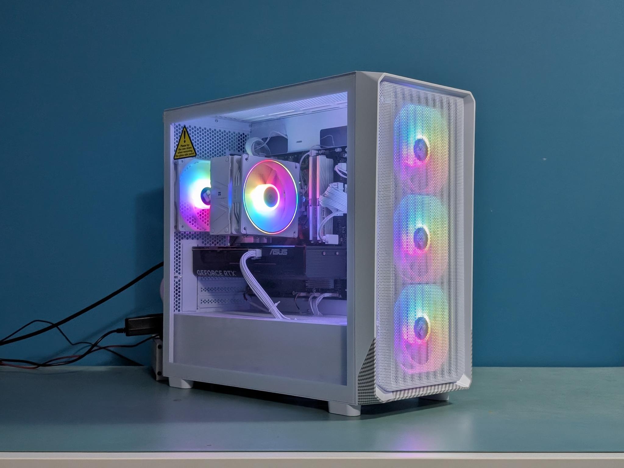 Pristine White Gaming Rig – RTX 5060 & Ryzen 5 8400F (Brand New / ARGB Custom)