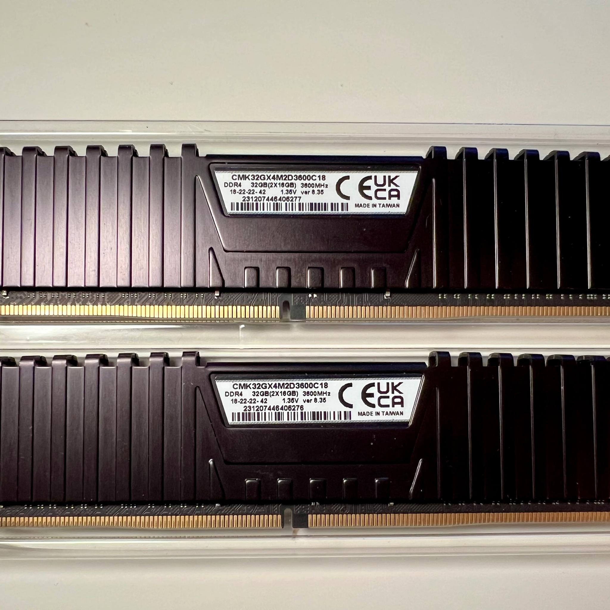 Corsair Vengeance LPX 32GB (2x16GB) DDR4 3600MHz C18 Desktop Memory (RAM)
