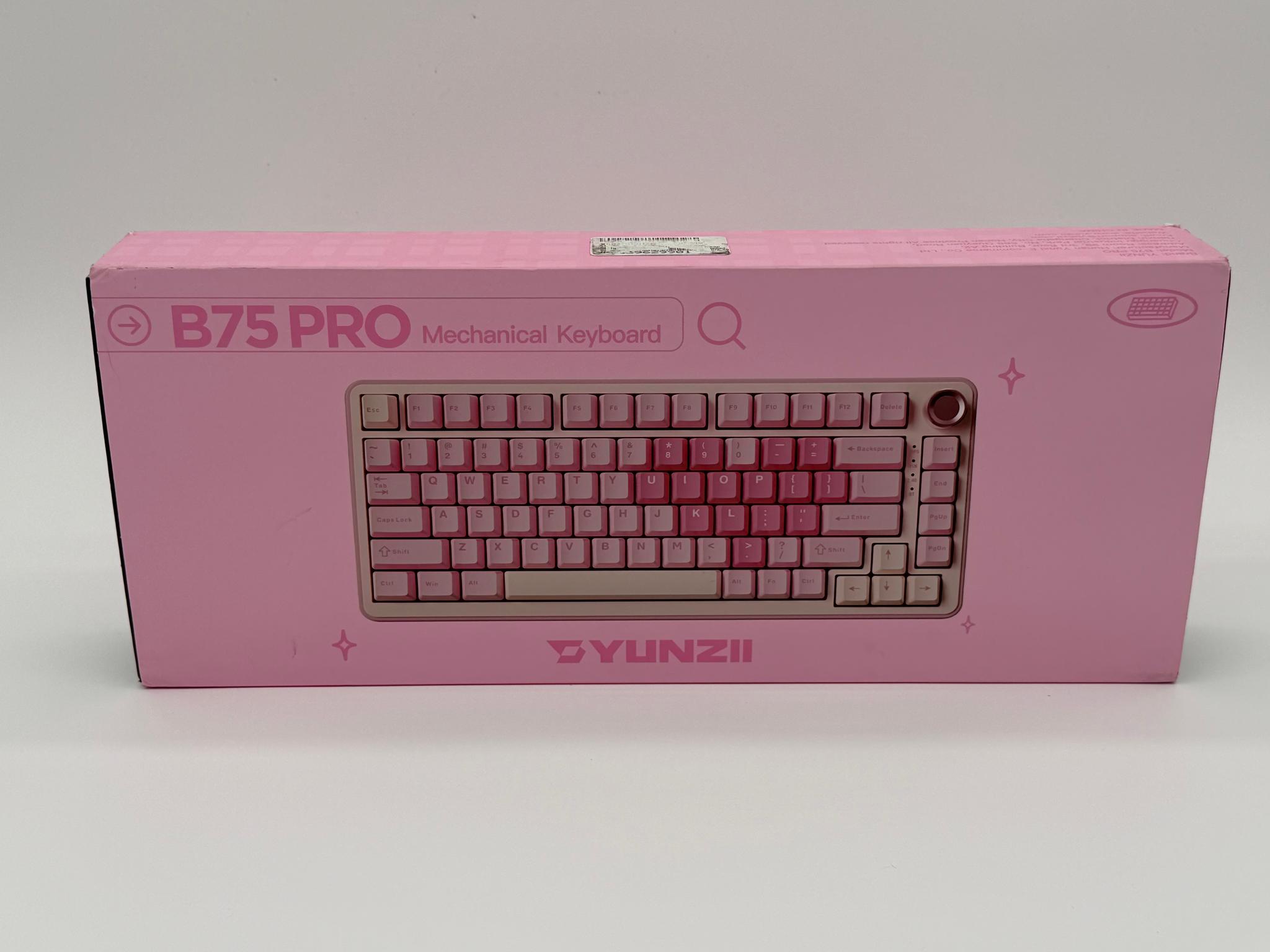 YUNZII B75 PRO Wireless Mechanical Keyboard,75% Layout with Knob,Hot Swap Gasket