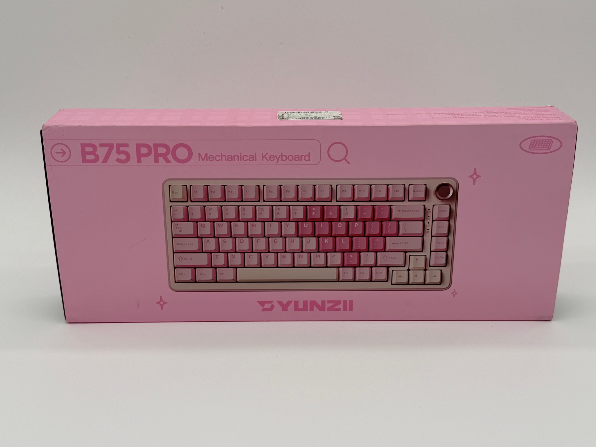 YUNZII B75 PRO Wireless Mechanical Keyboard,75% Layout with Knob,Hot Swap Gasket