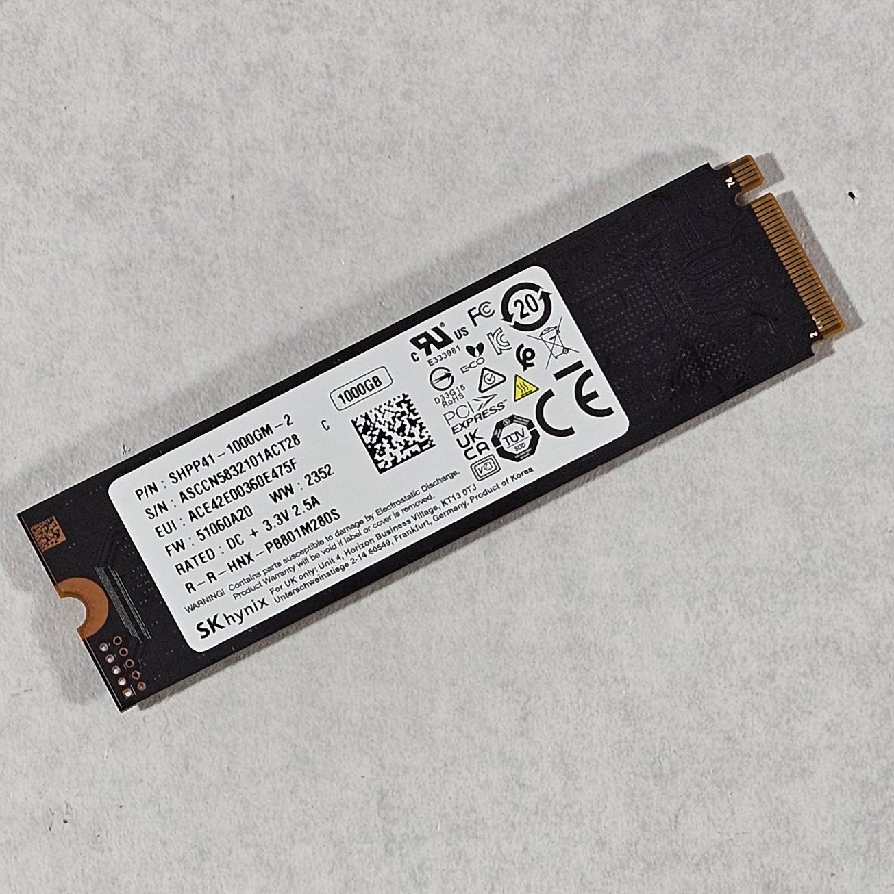 1TB NVMe M.2-382 SSD SK hynix Platinum P41