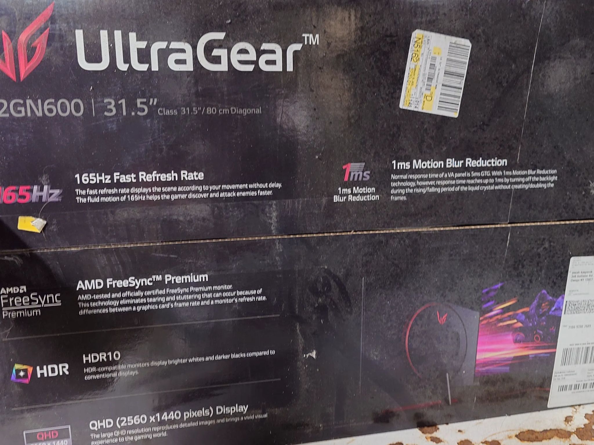 LG Ultragear QHD 165hz 32inch Gaming Monitor