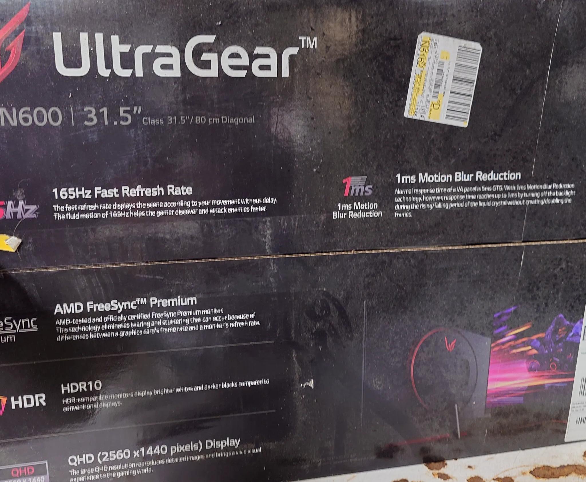 LG Ultragear QHD 165hz 32inch Gaming Monitor