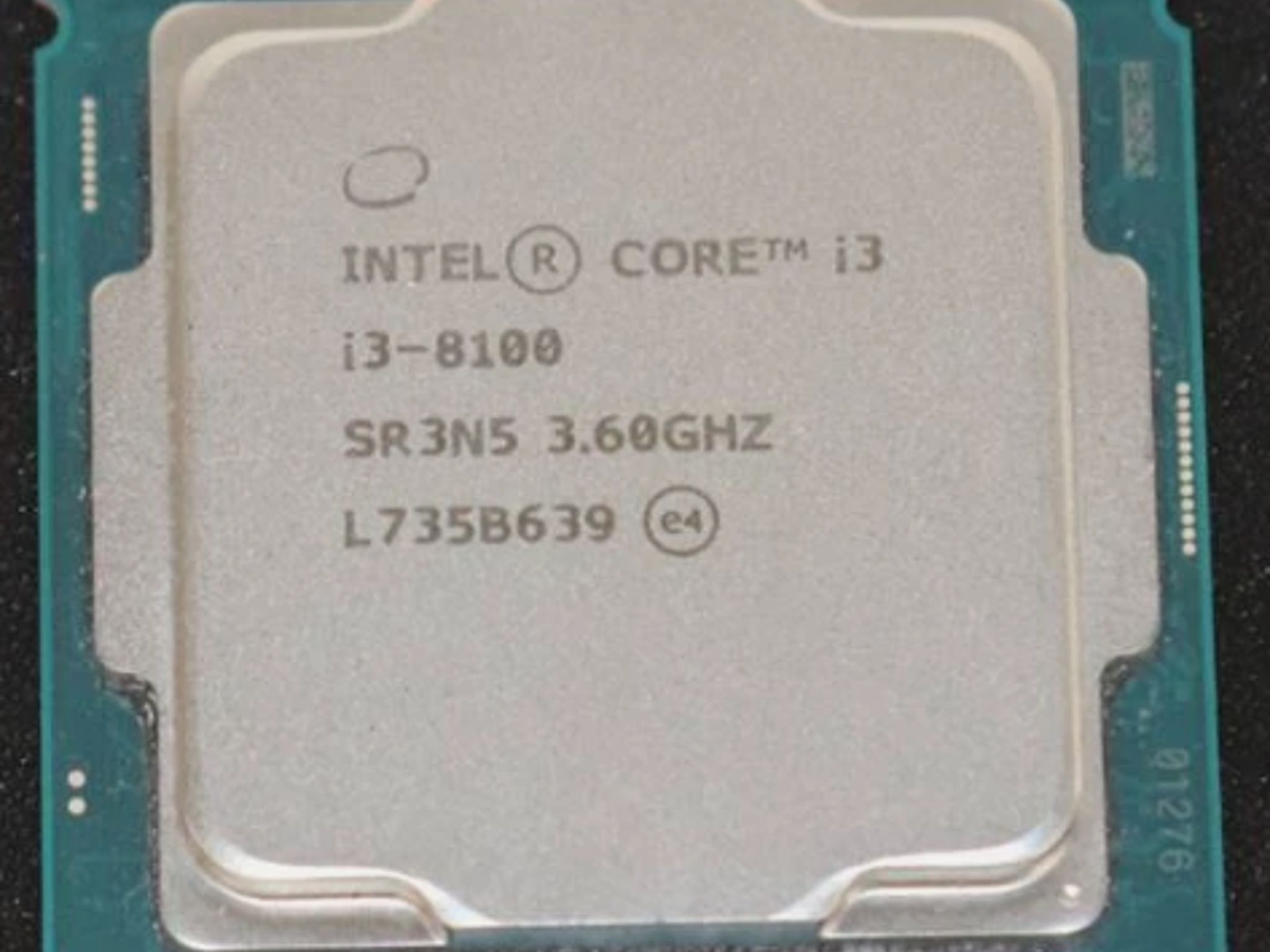 INTEL CORE I3-8100 PROCESSOR | 3.60GHZ