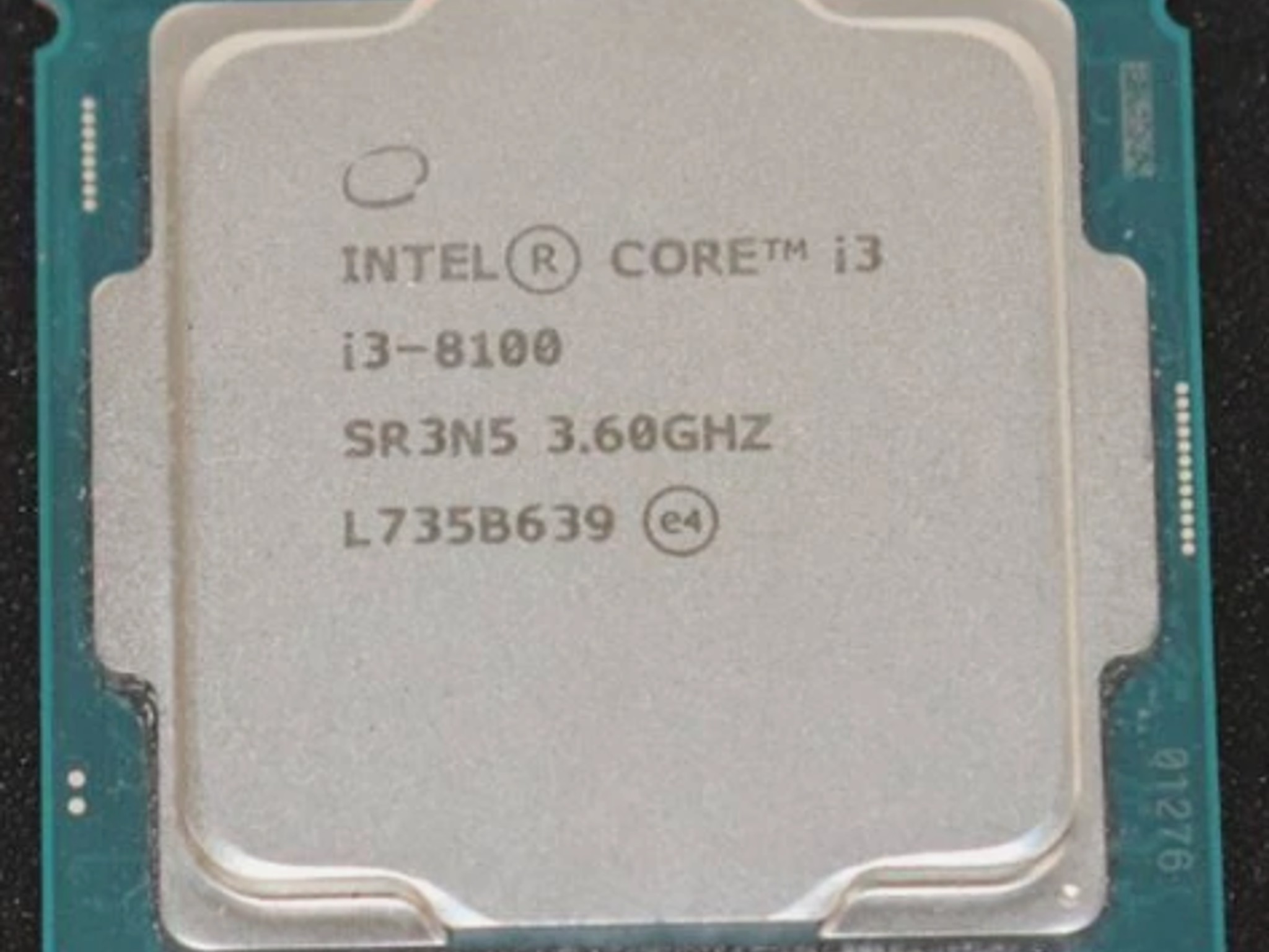 INTEL CORE I3-8100 PROCESSOR | 3.60GHZ