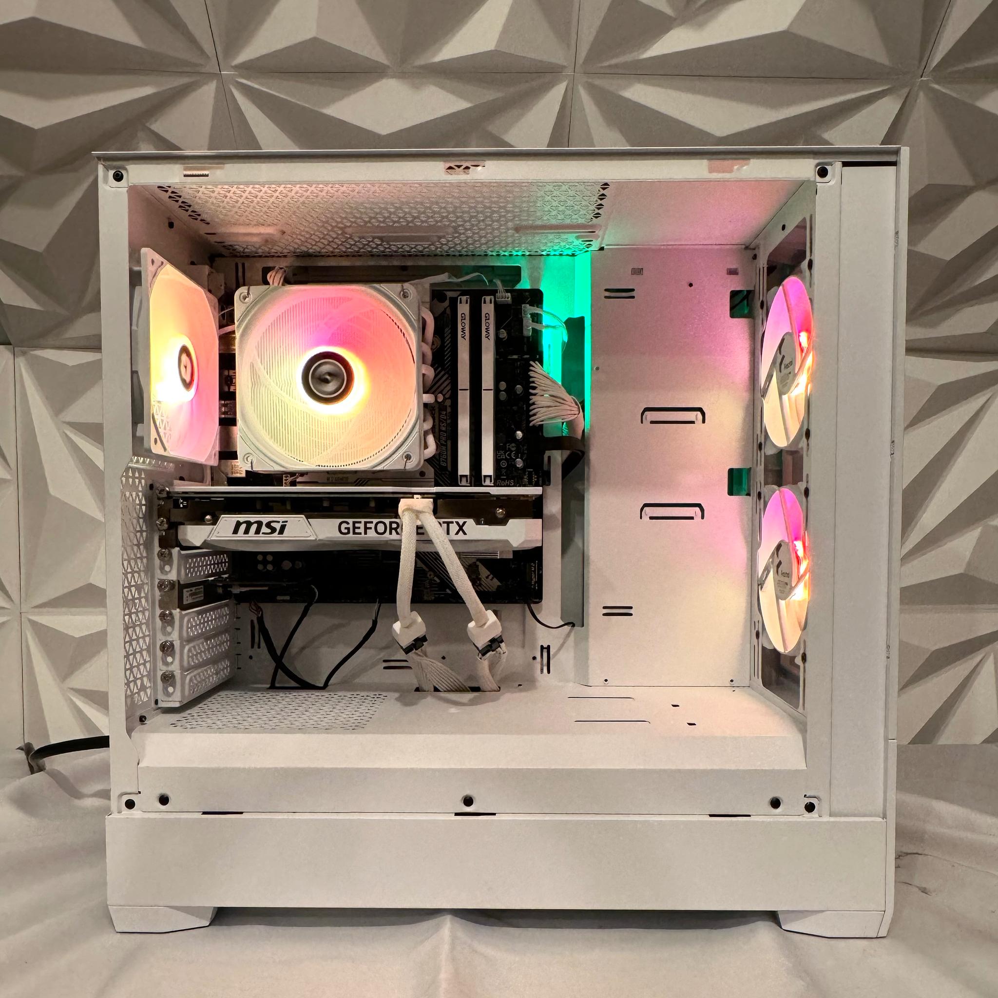 Clearance “Snow Wolf” Intel Core i5-12600KF, 4070 super, 32 gb DDR4, 1TB ssd, and 4TB Hd with WiFi