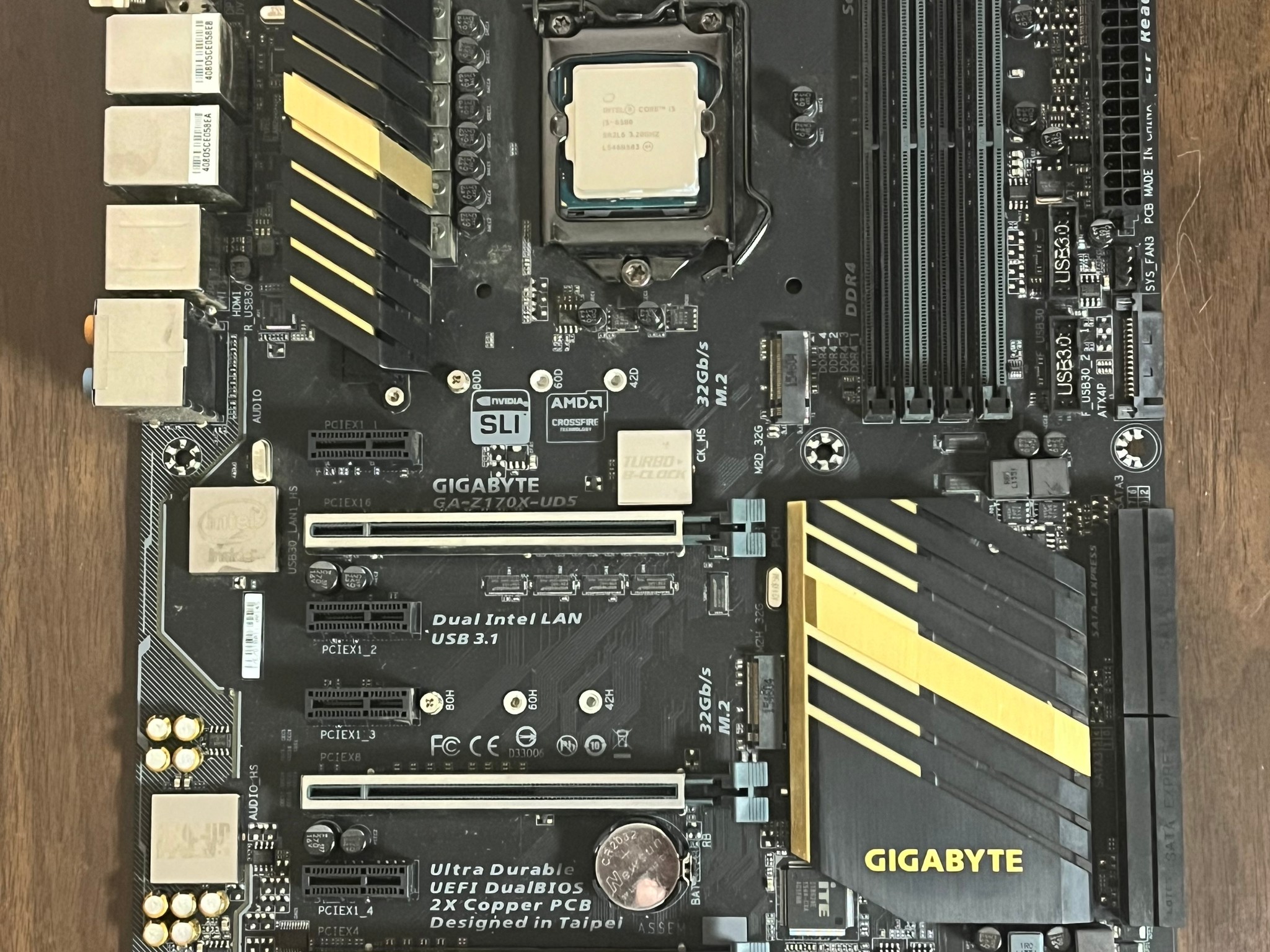 Gigabyte Z170X-UD5 | I5-6500 | Latest BIOS | I/O Shield Included