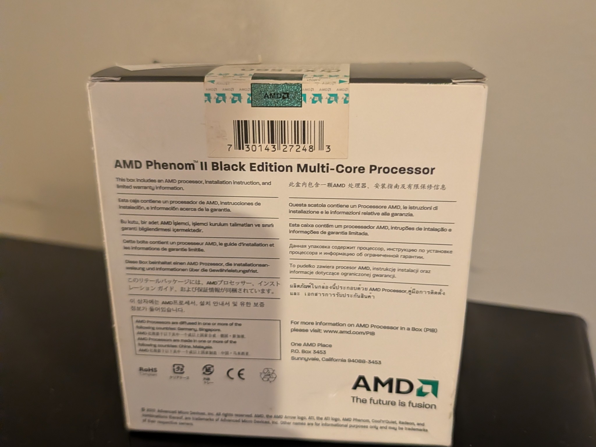 BRAND NEW IN BOX AMD Phenom II X2 560 Black Edition 3.3GHz AM3 CPU With Heatsink