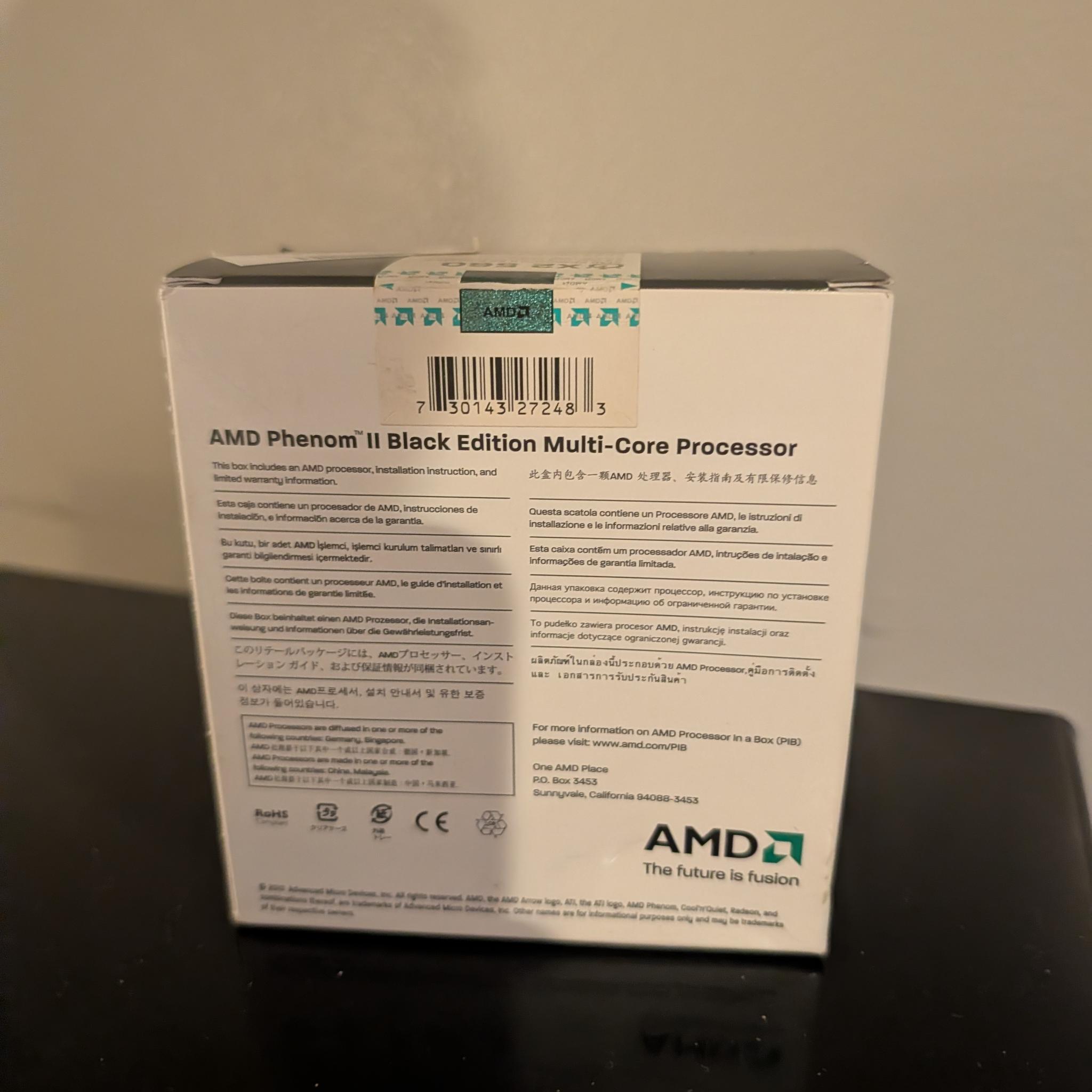 BRAND NEW IN BOX AMD Phenom II X2 560 Black Edition 3.3GHz AM3 CPU With Heatsink