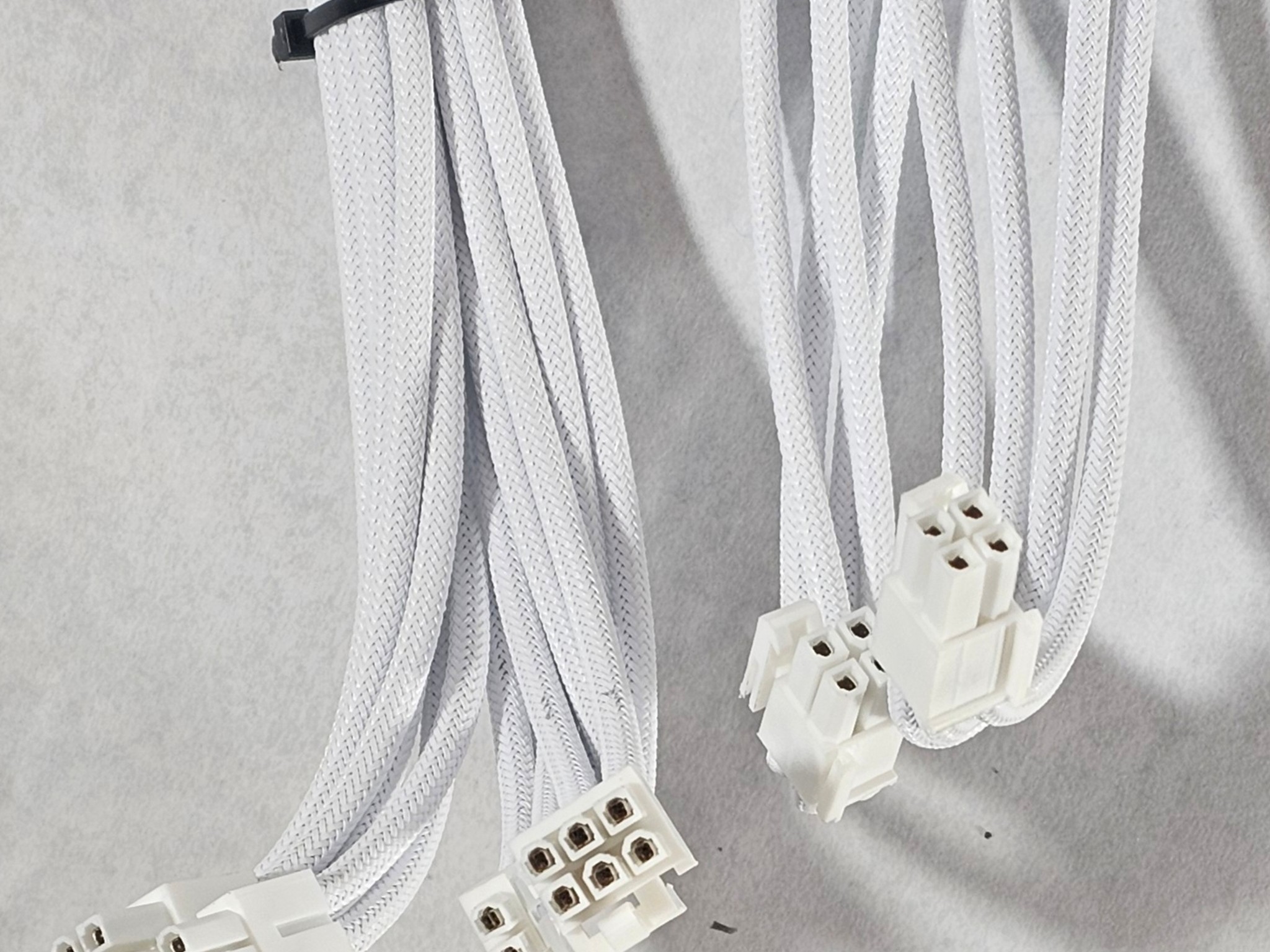 White CPU and Motherboard PC Extension Cables