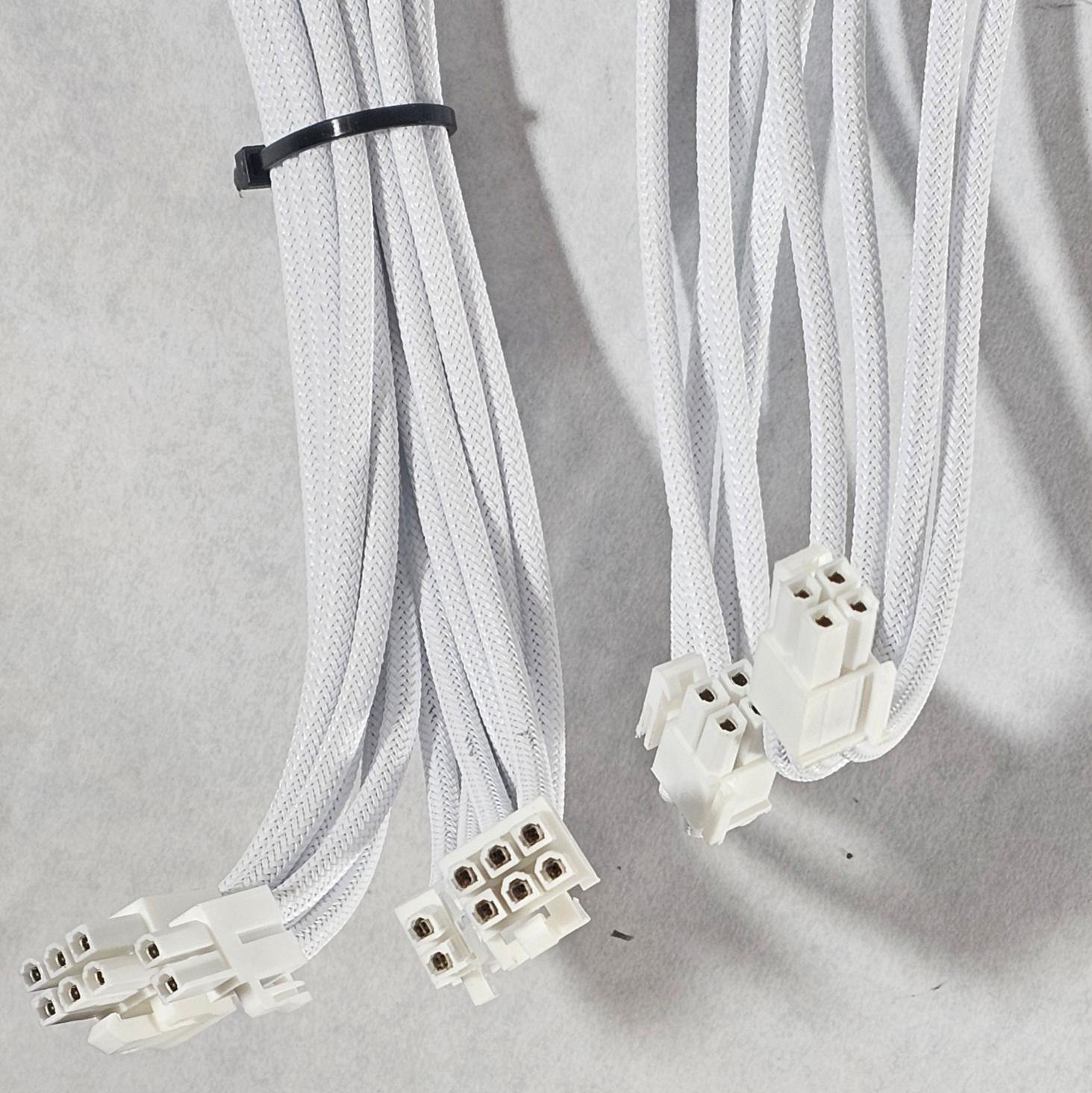 White CPU and Motherboard PC Extension Cables