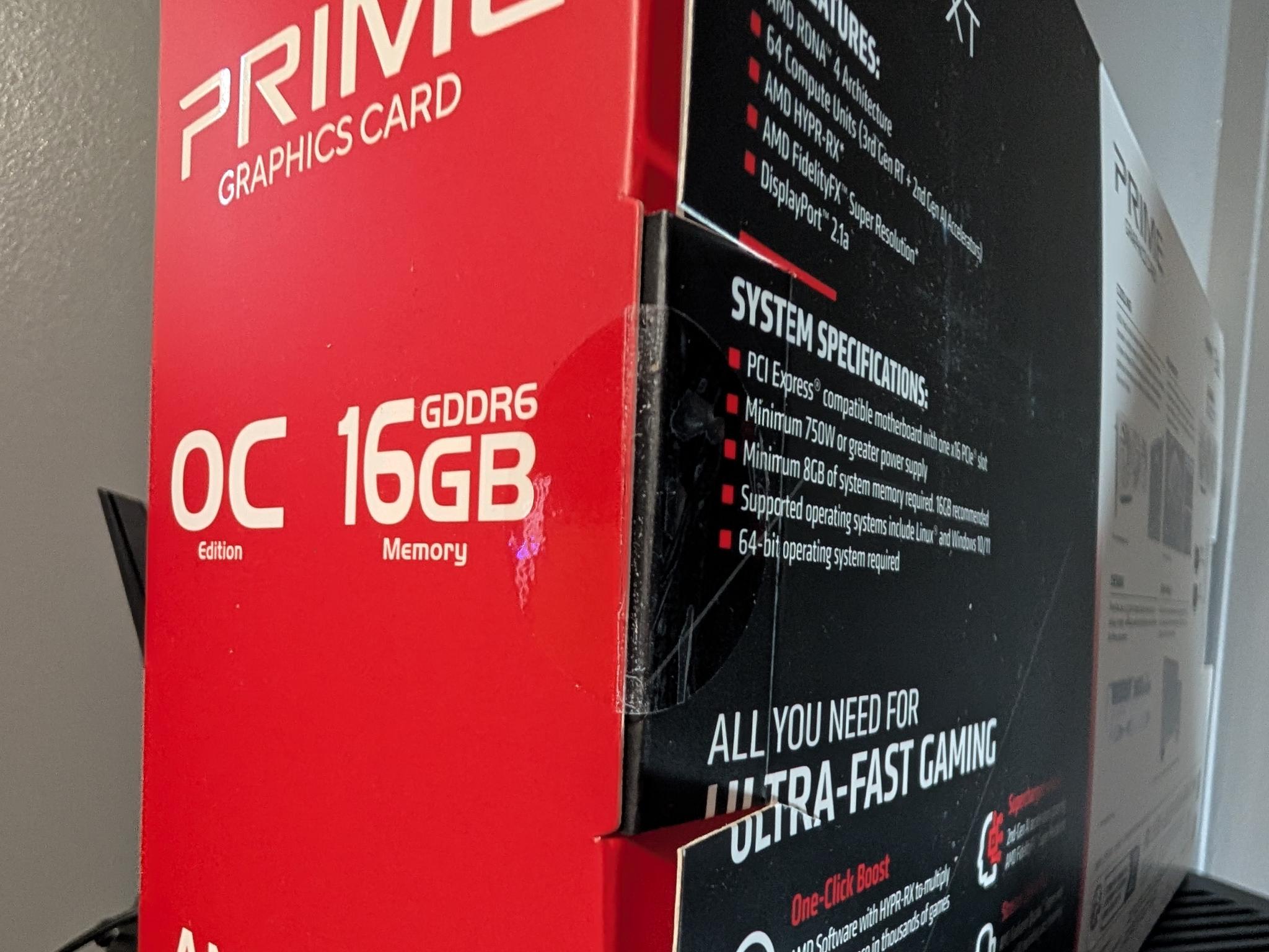 ASUS Prime Radeon RX 9070 XT White OC Edition GPU 16GB *BRAND NEW SEALED*