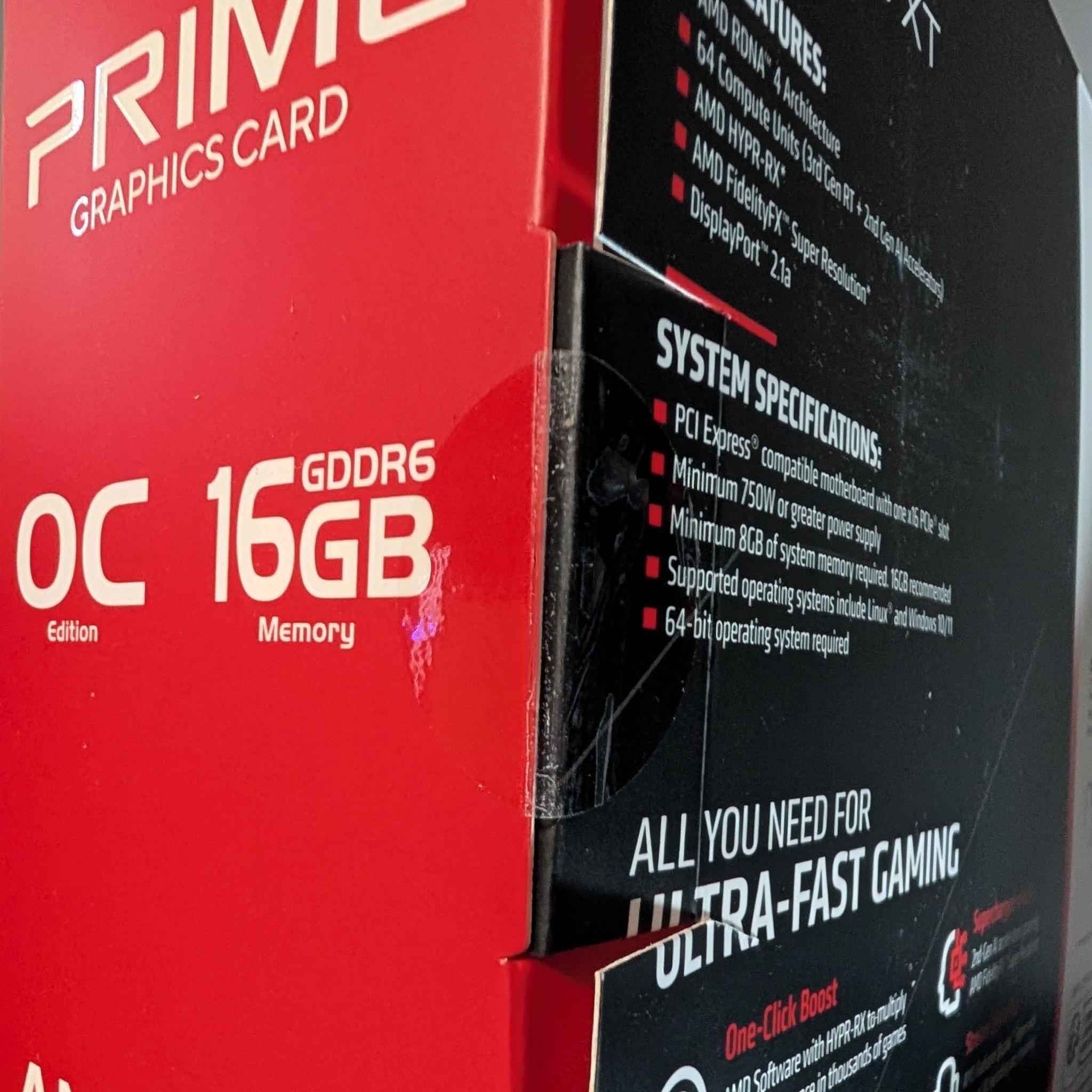 ASUS Prime Radeon RX 9070 XT White OC Edition GPU 16GB *BRAND NEW SEALED*