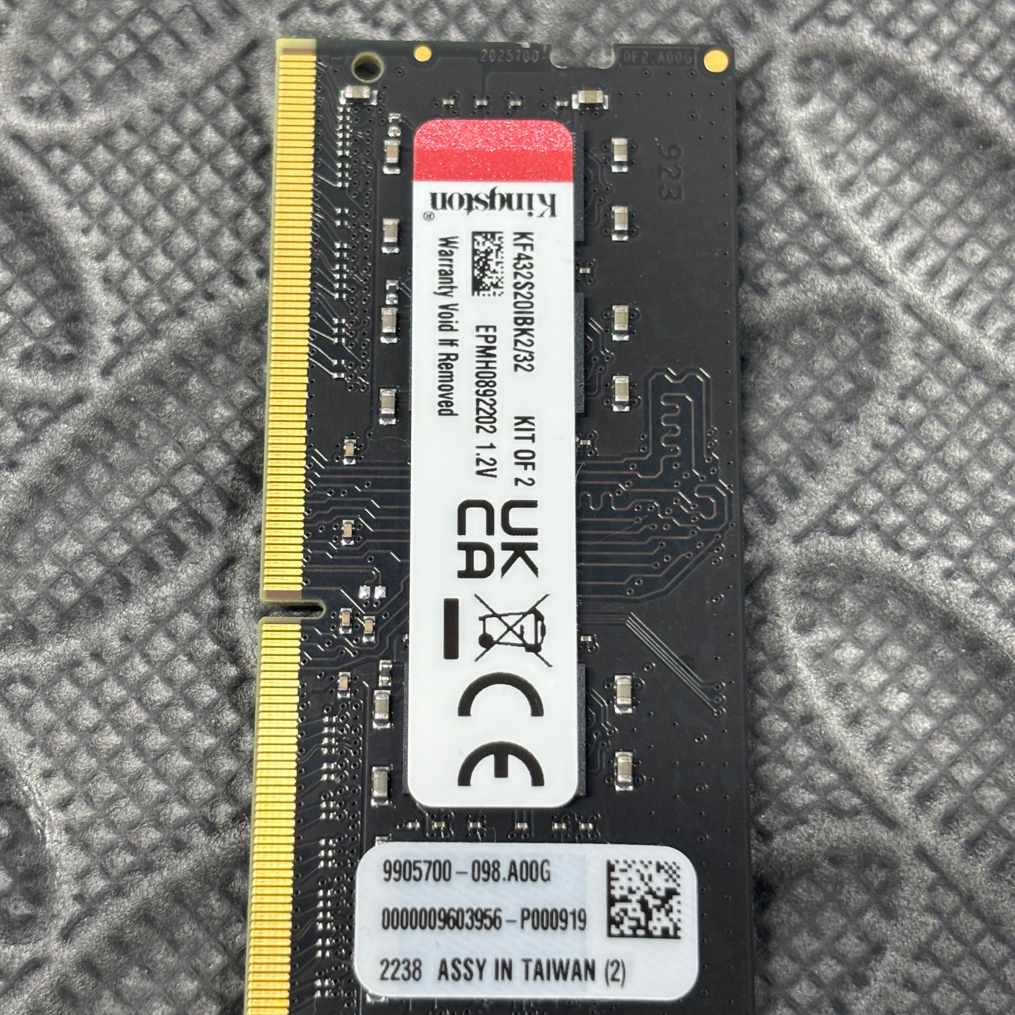 Kingston Fury Impact 16GB DDR4 3200MHz Laptop RAM SODIMM KF432S20IB/16 Tested