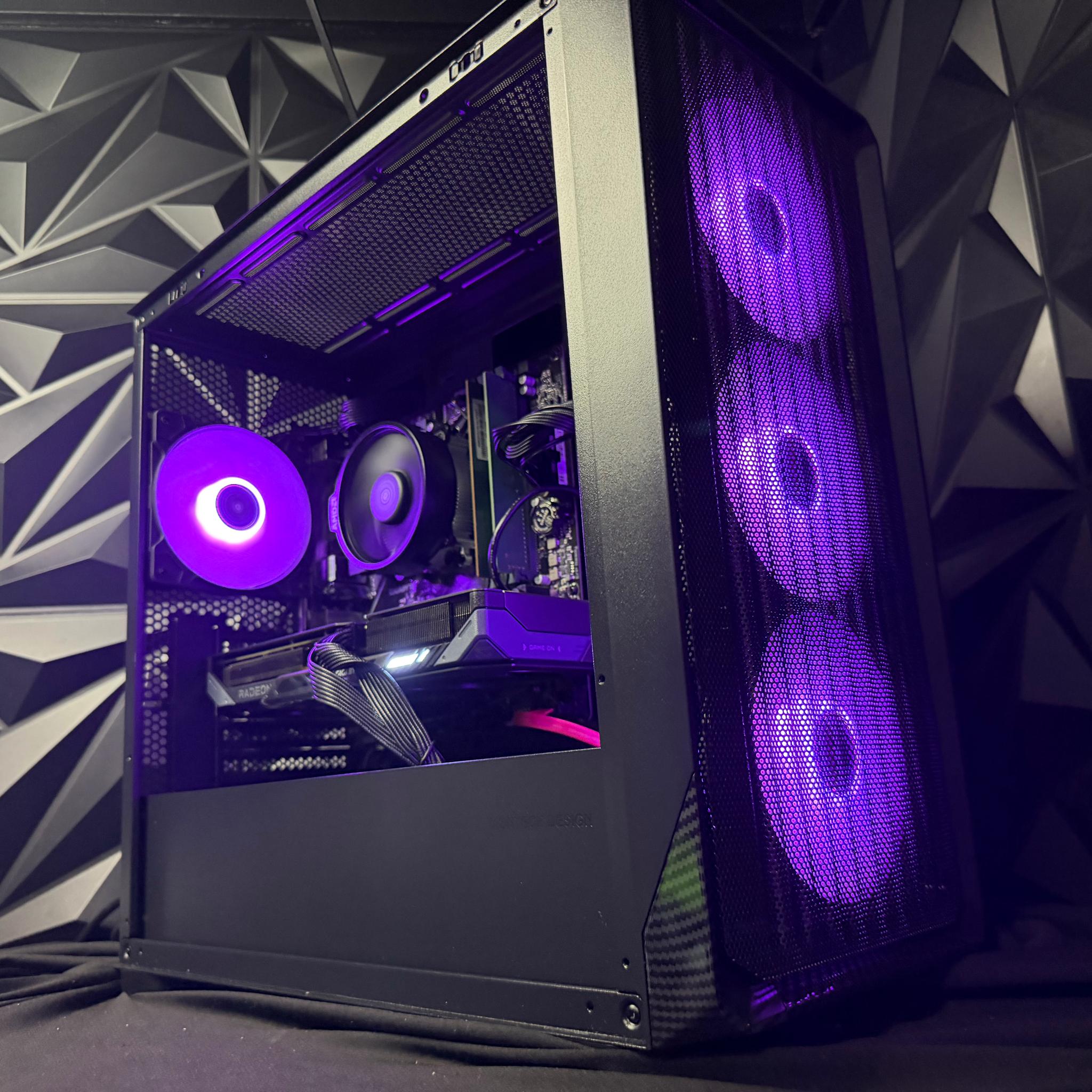🖤⚡ DARK FIBER ⚡🖤 Ryzen 5 5500| RX 9060XT| 16 GB DDR4| 1.25 TB SSD| 650W PSU