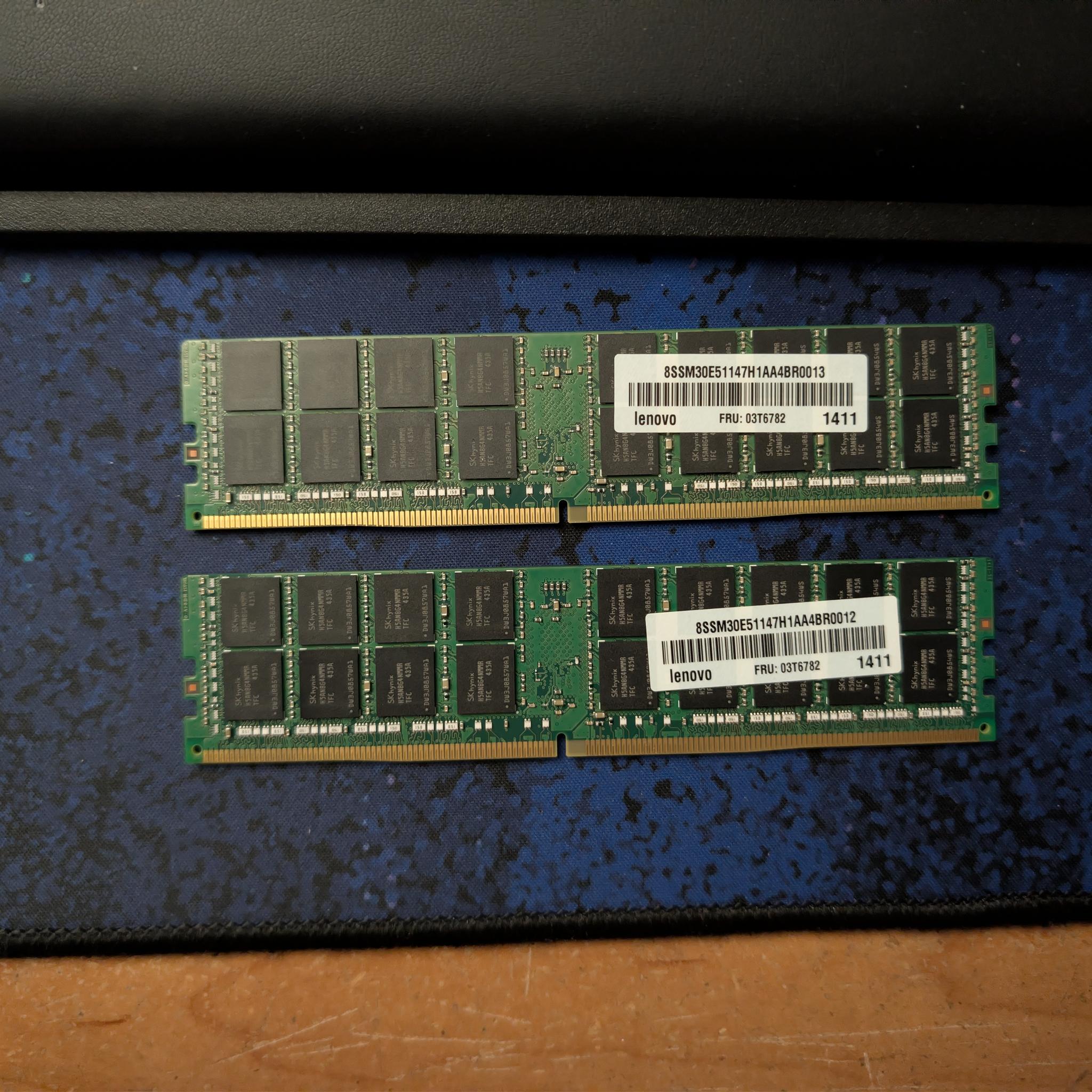 SK Hynix ECC DDR4 RDIMM Memory - 64GB - 2133 MT/s - 2x32GB