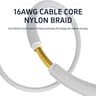 Sirlyr Corsair 12vhpwr Cable 12+4 Pin to Dual 8 Pin PSU Cables 600W PCIE 5.0 - Male to Male WHITE