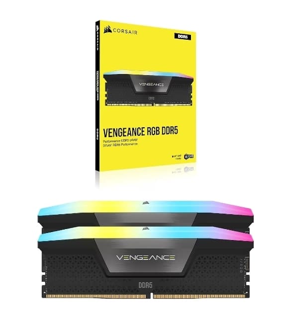 CORSAIR Vengeance RGB DDR5 RAM 128GB 6400MHz Black (CMH128GX5M2B6400C42)