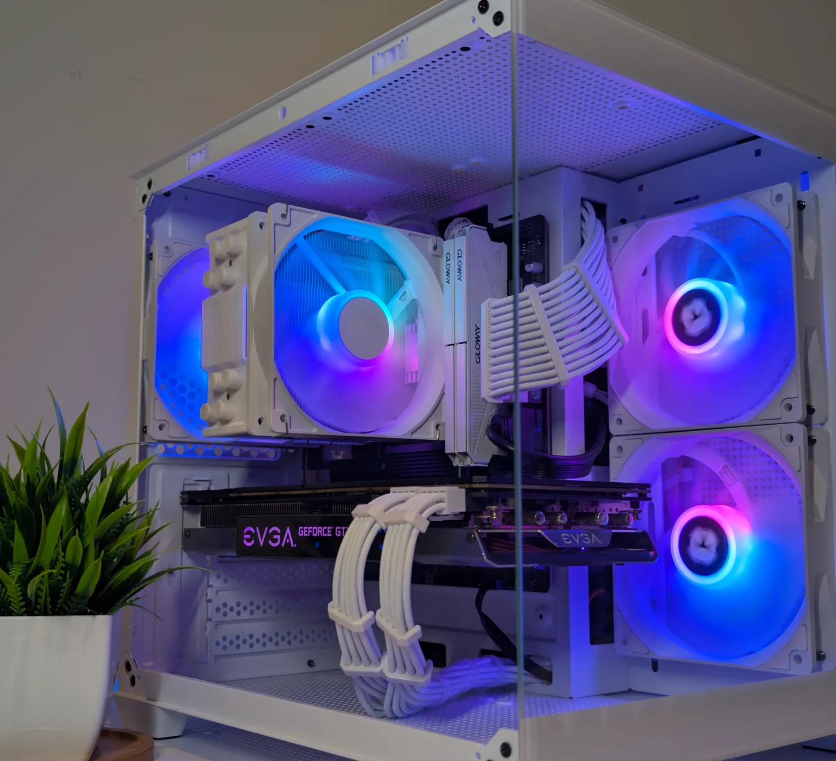 RYZEN 5 | GTX 1080 EVGA FTW2 | 16GB RAM | 500GB 4X4 NVME SSD | WINDOWS 11 PRO | WHITE GAMING PC