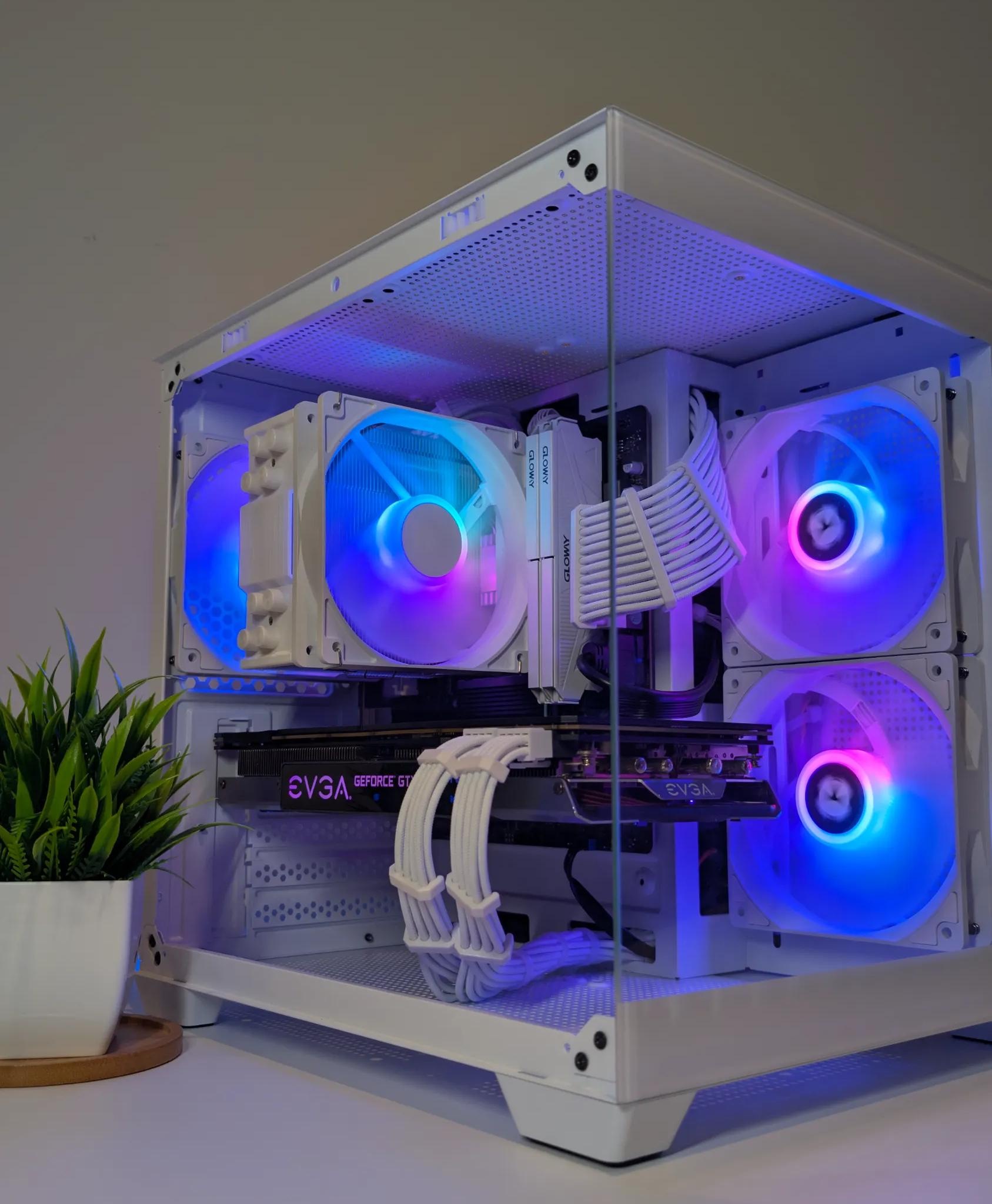 RYZEN 5 | GTX 1080 EVGA FTW2 | 16GB RAM | 500GB 4X4 NVME SSD | WINDOWS 11 PRO | WHITE GAMING PC