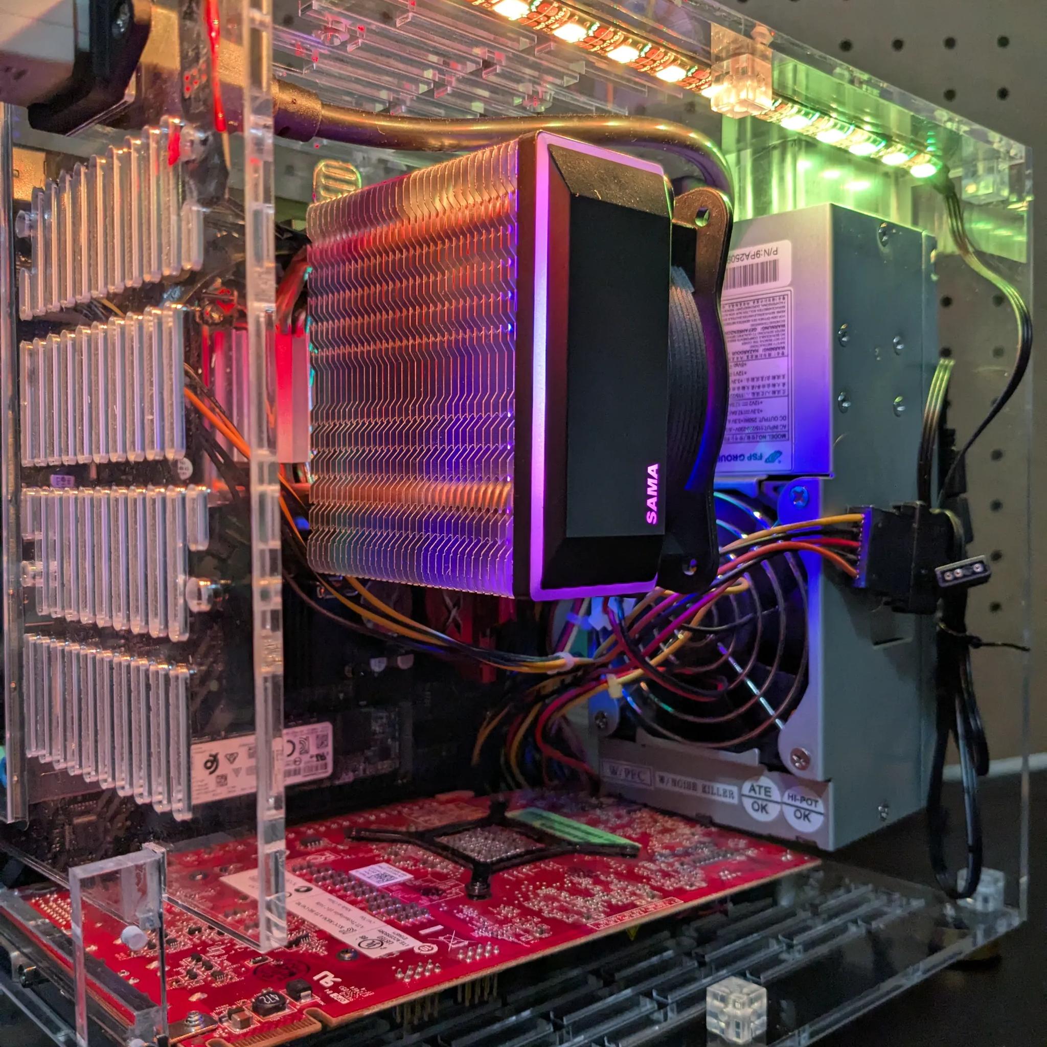 60 FPS Fortnite | 180 Day Warranty | See-Through Case, i5-3550S, 16GB RAM, 2GB GPU, 512GB SSD, Win10