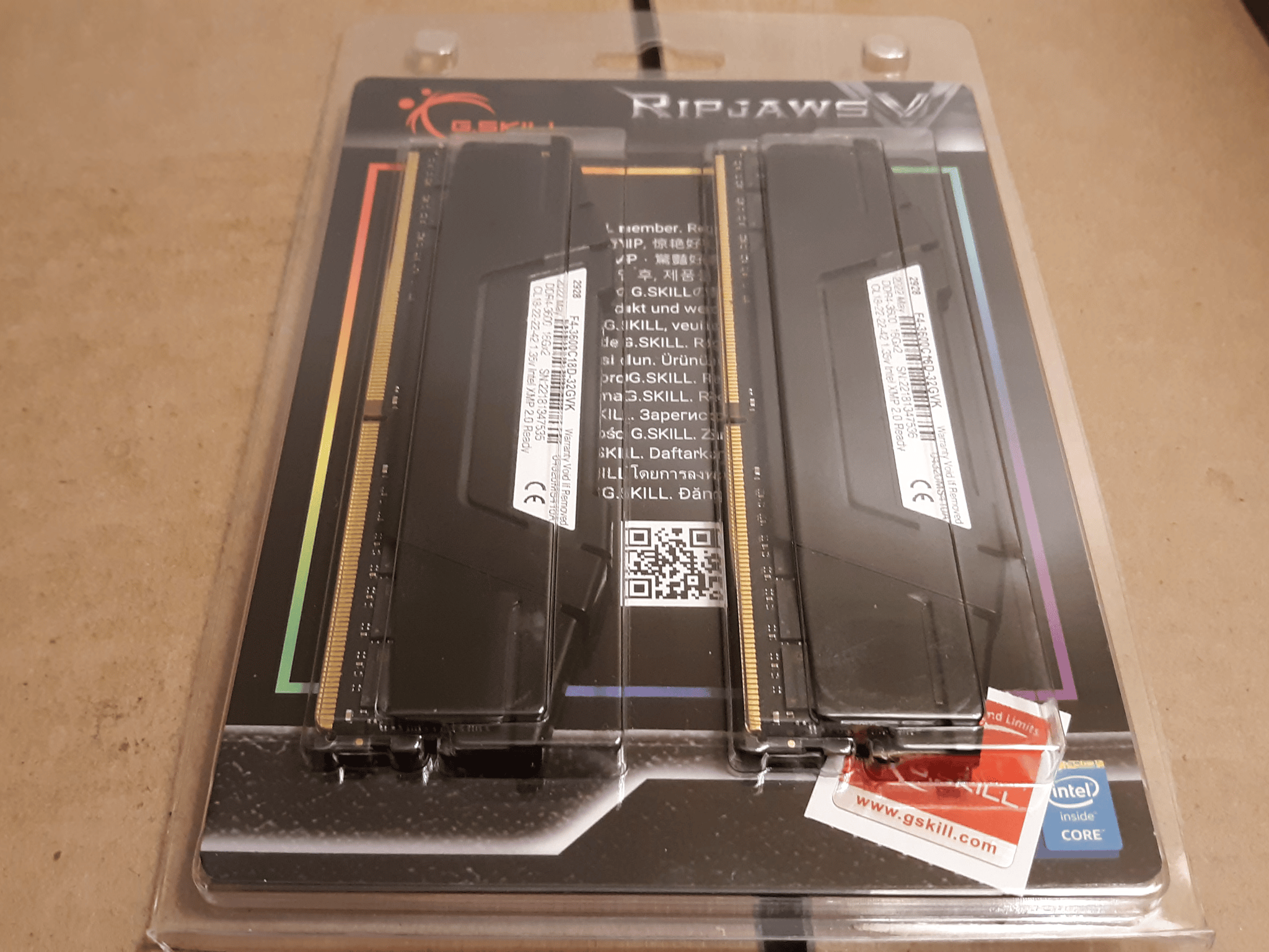 G.Skill Ripjaws V 2x16 GB DDR4-3600 CL18 Desktop Memory