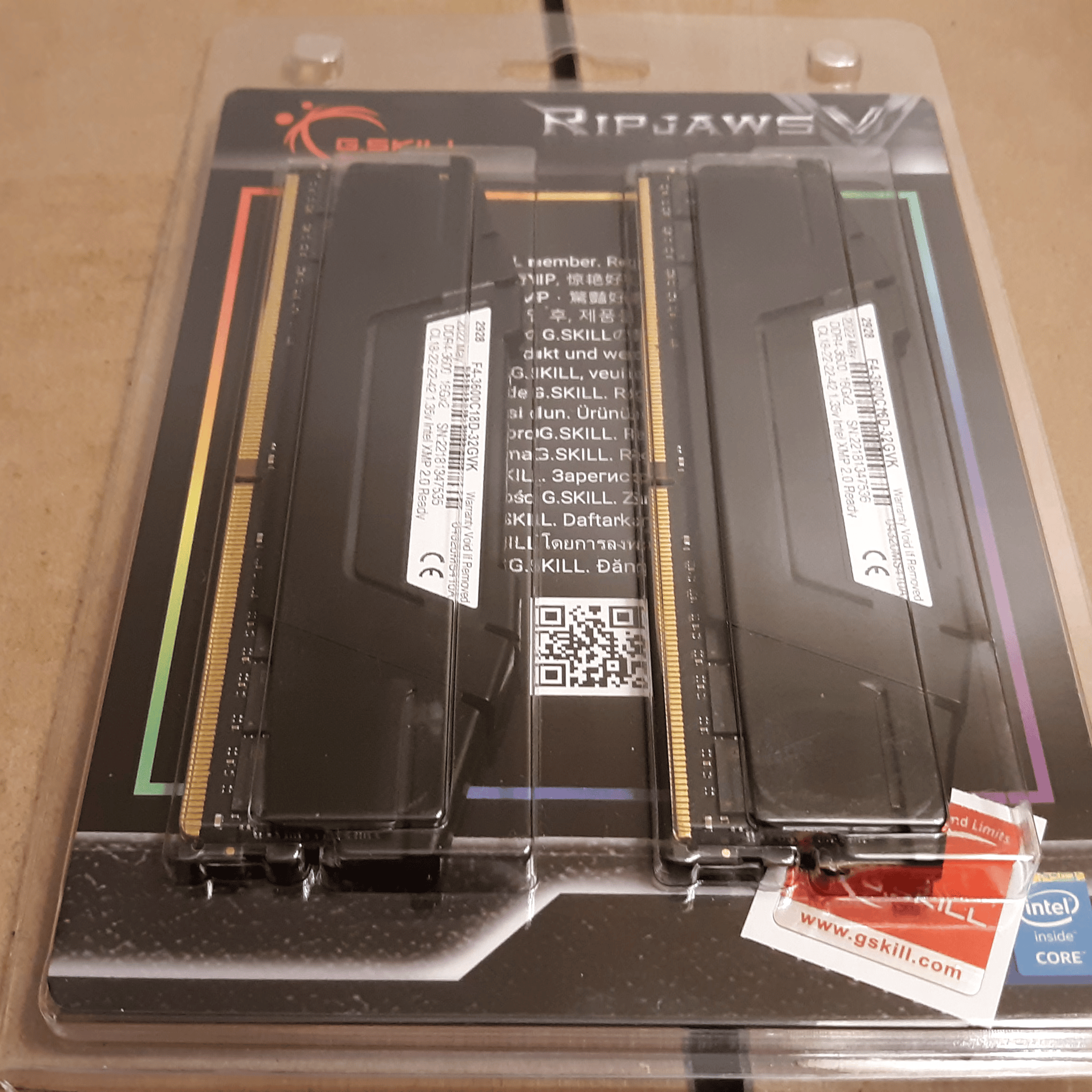 G.Skill Ripjaws V 2x16 GB DDR4-3600 CL18 Desktop Memory