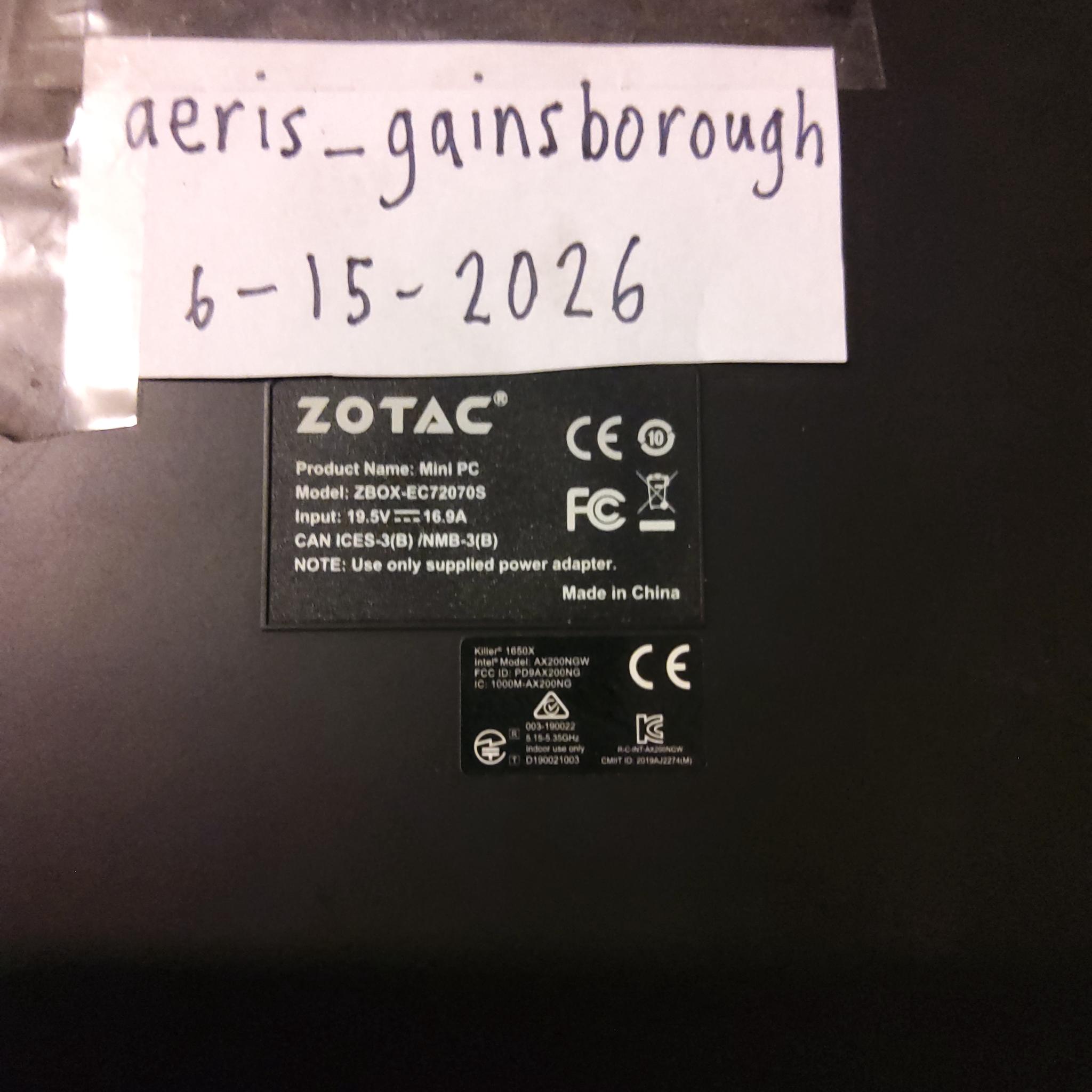 Zotac Magnus EC72070S Mini PC