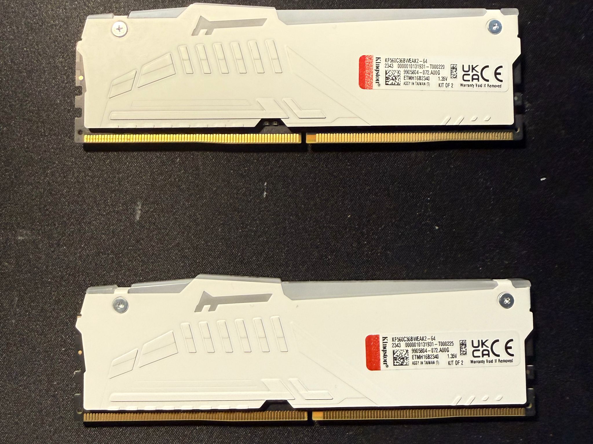 Kingston FURY Beast 64GB (2x 32GB) DDR5 RGB Desktop Memory, 6000MT/s cl 36