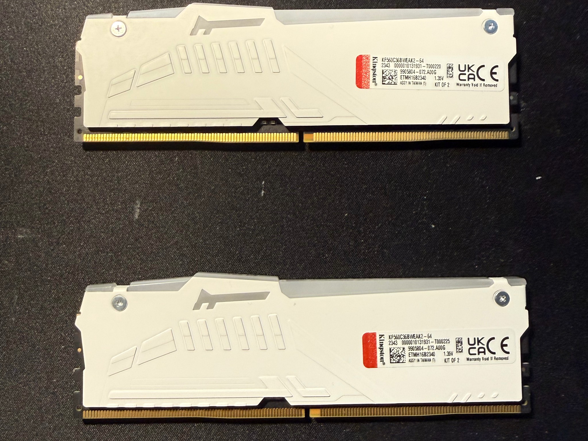 Kingston FURY Beast 64GB (2x 32GB) DDR5 RGB Desktop Memory, 6000MT/s cl 36